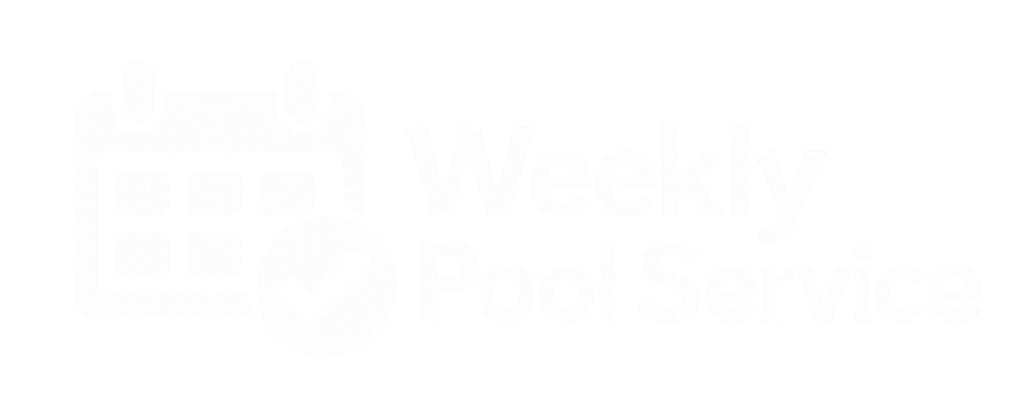 A calendar icon with a check mark and the words 'Weekly Po! Service' in large font.