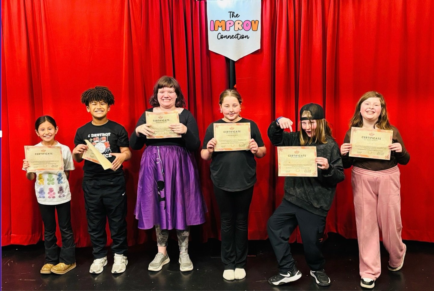 I am so proud of the Elementary Improv Class at The Improv Connections on your fantastic showcase! 🌟

You brought big energy, bold choices, and so many giggles to the stage. With a room full of family and friends cheering you on, you showed incredib