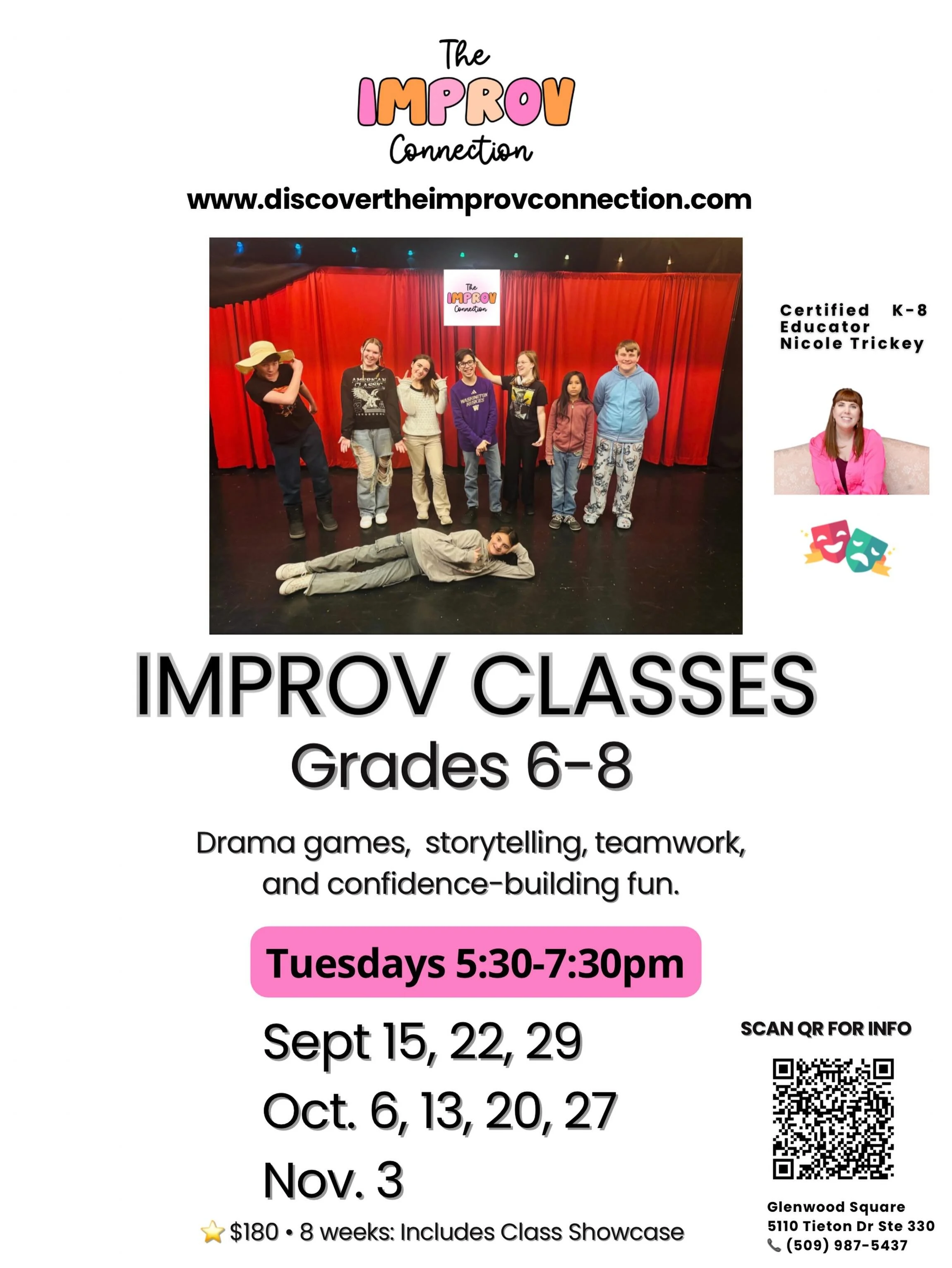While everyone&rsquo;s soaking up summer ☀️, I wanted to give my fellow planners a heads up &mdash; fall classes are now live on my website! 🍂

My middle school improv classes are designed for students who are ready to dive deeper into improvised th