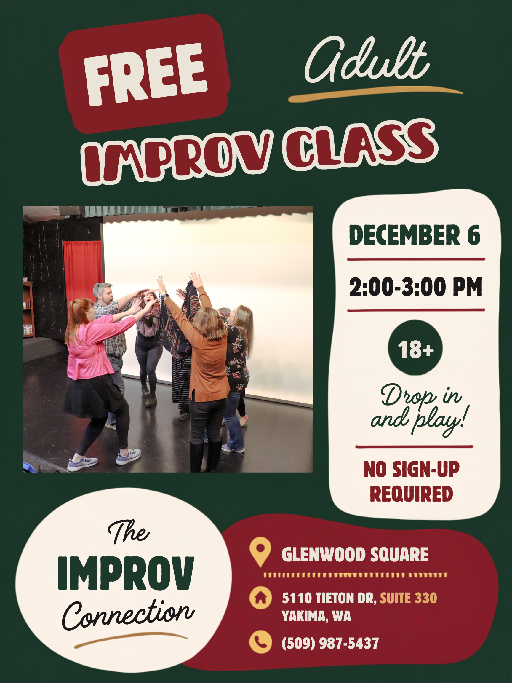 Adult FREE Improv Class (18+) 