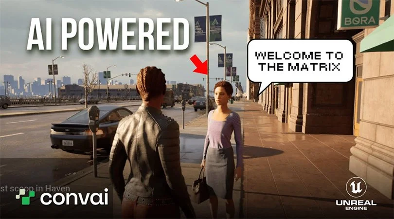 A 3D character seen with "AI Powered" text