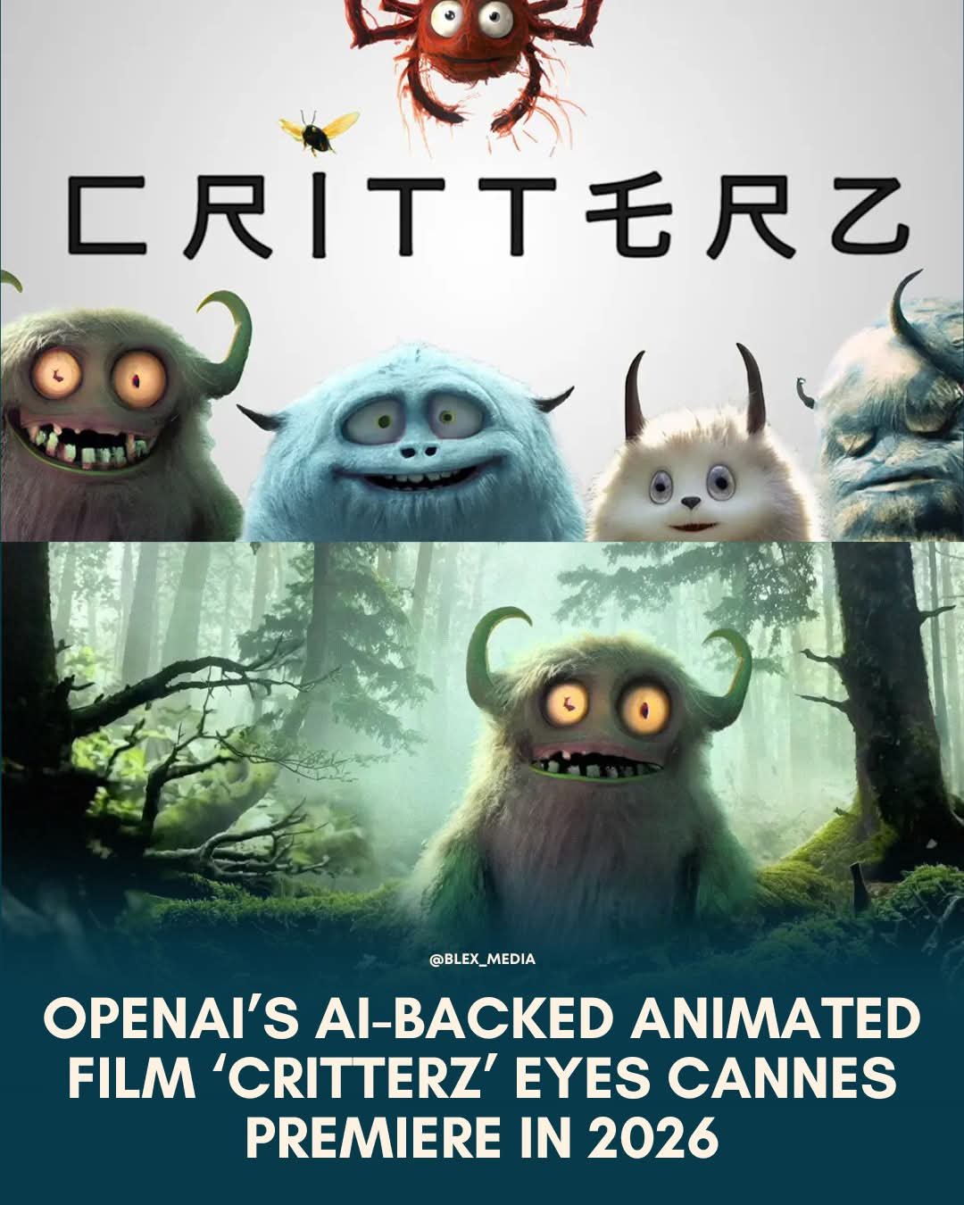 Critterz, characters animated with AI