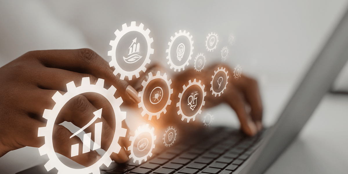 Team reviewing architecture on a high-tech table