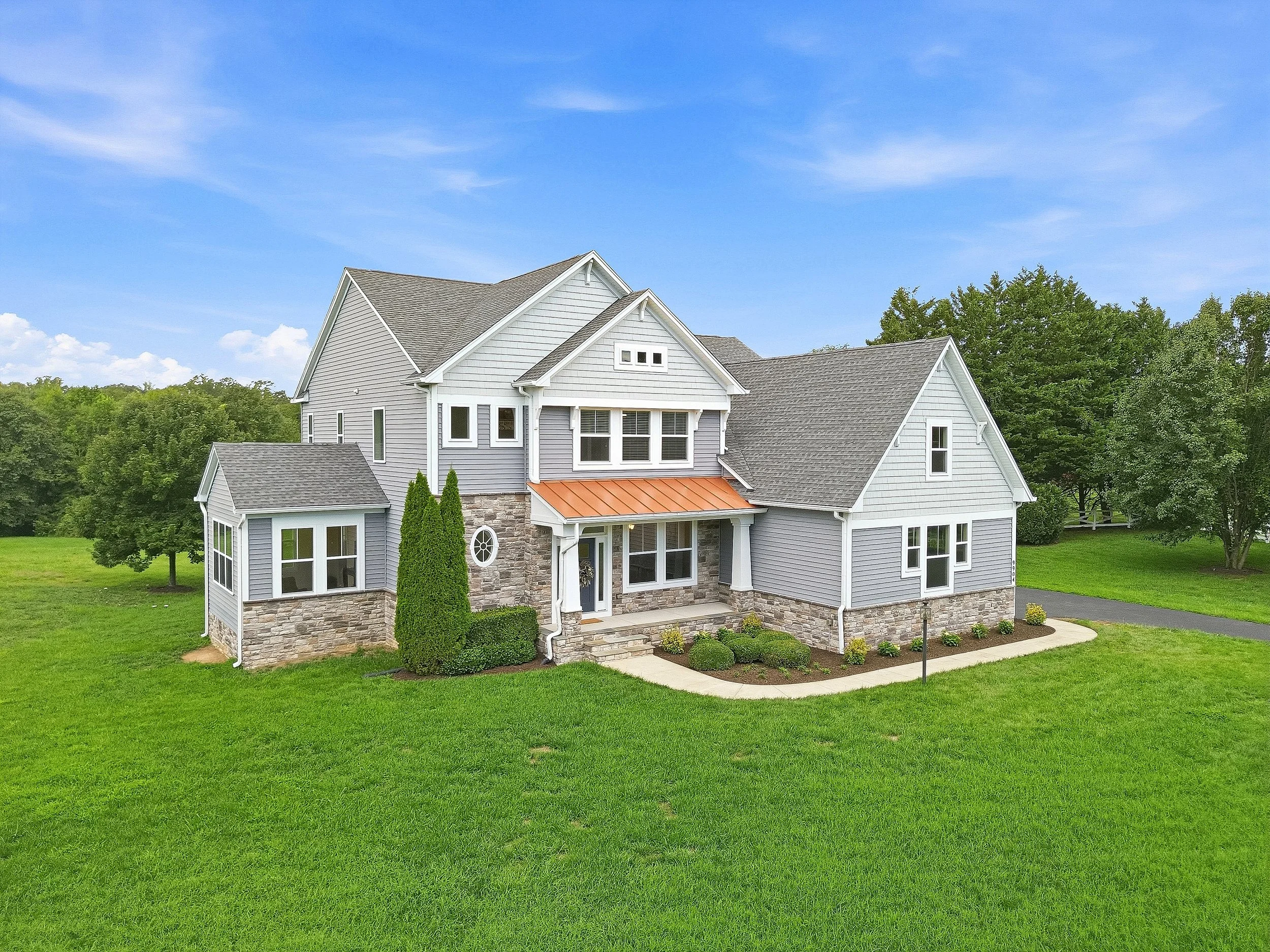 Real estate listing photo of a home exterior in Spostylvania, Virginia