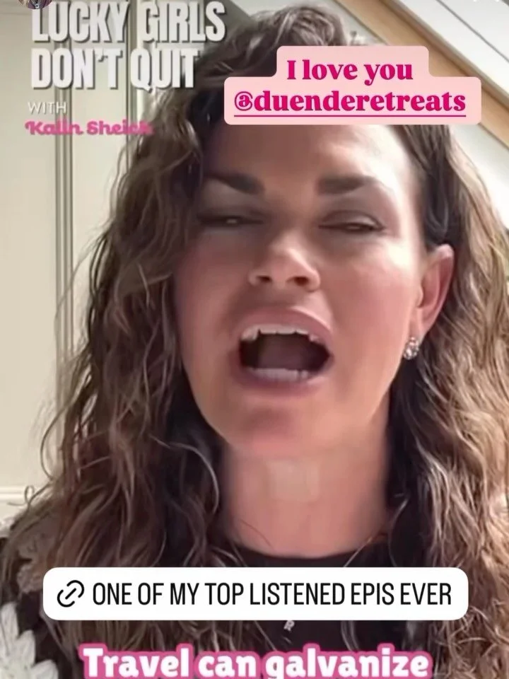 👏 So much fun and such an honor to be on the &ldquo;Lucky Girls Don&rsquo;t Quit&rdquo; podcast with my dear firecracker friend Kalin Sheick. We dish for 30 minutes on the importance of getting away, especially if you&rsquo;re a mom in the thick of 