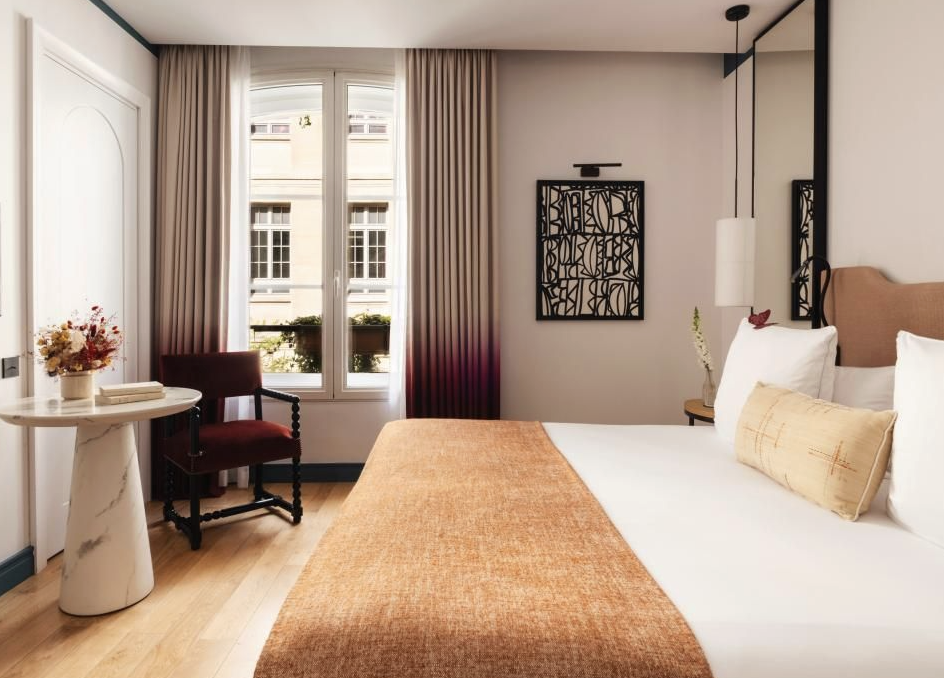 Luxury room in Paris decorated in elegant classical French style with contemporary touches