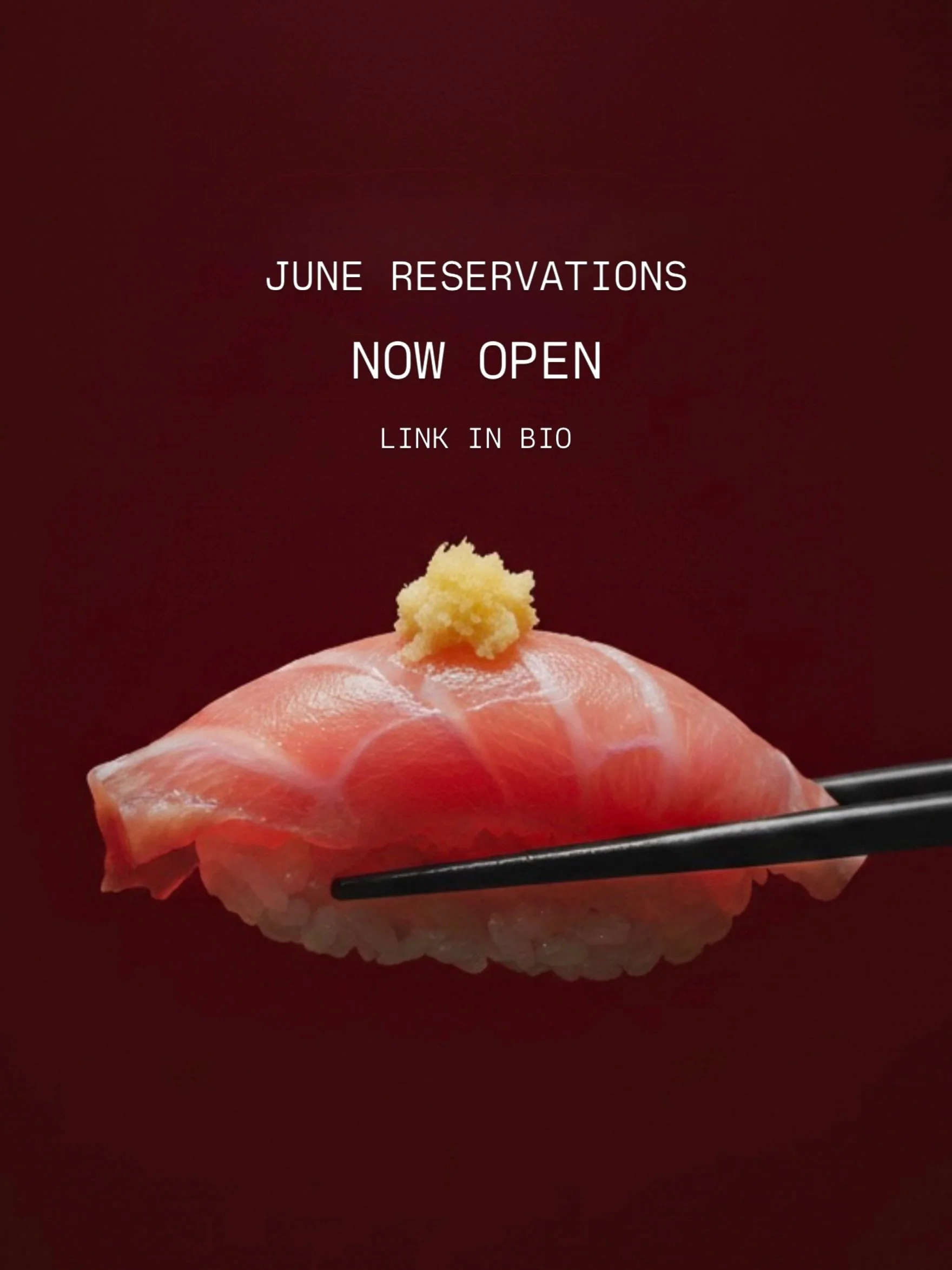 JUNE reservations just dropped. You know what to do &mdash; link in bio🔥 

Chika Omakase | The Creamery District | San Antonio Sushi

#SanAntokyo #SanAntonioSushi #TheCreameryDistrict #SanAntonioOmakase