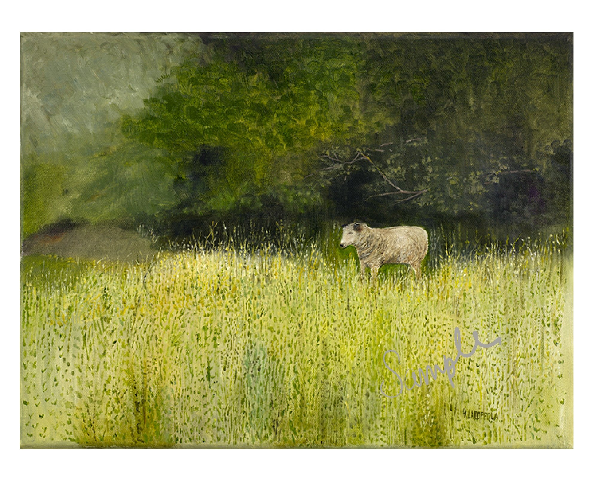 Sheep in Field Print