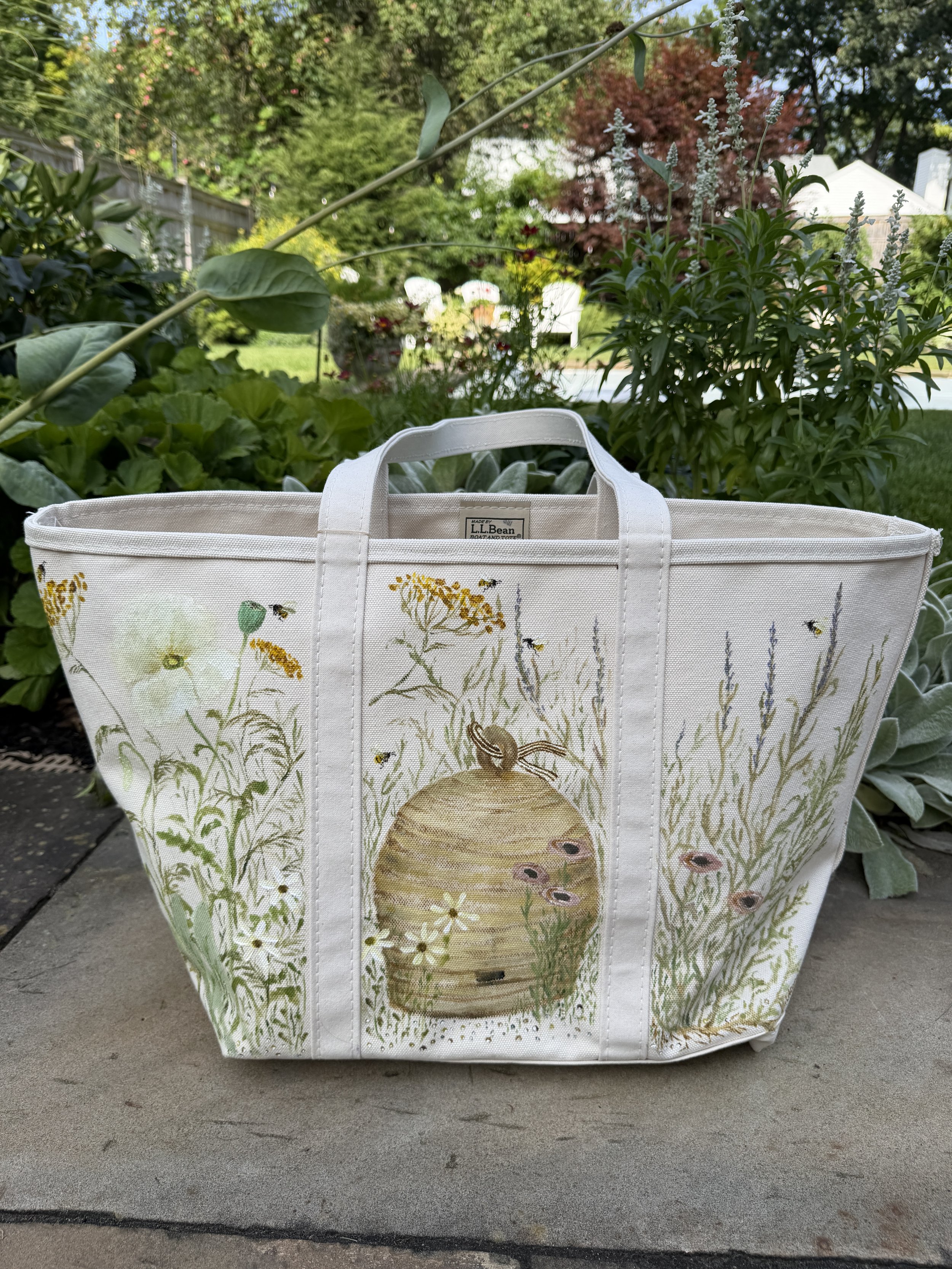 Bee Skep & Poppy Garden Tote