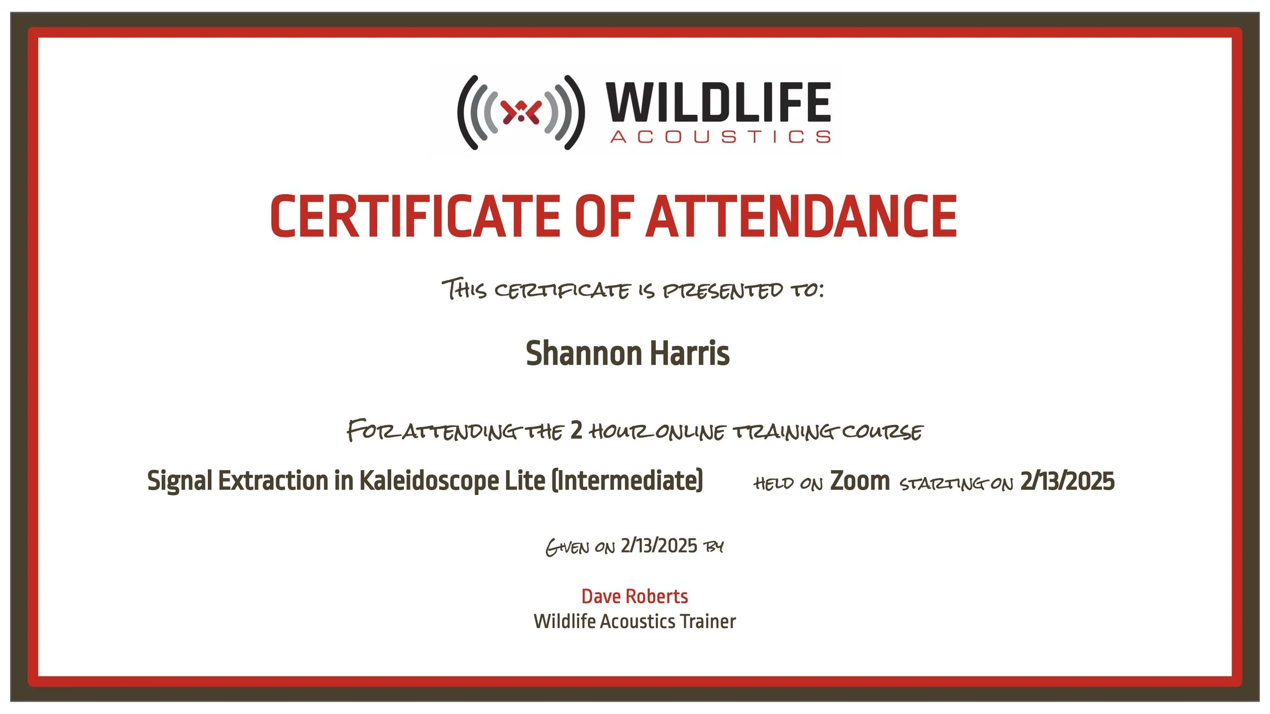 Signal Extraction in Kaleidoscope Lite (Intermediate) Certificate for Harris.jpg