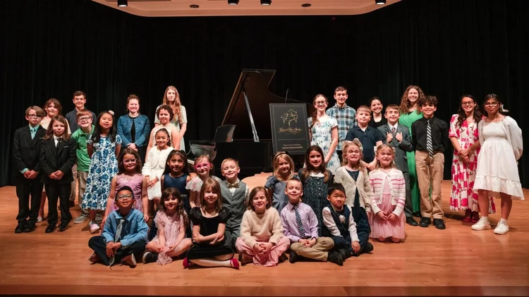 Piano students at a Grace's Piano Studio recital in Fort Wayne