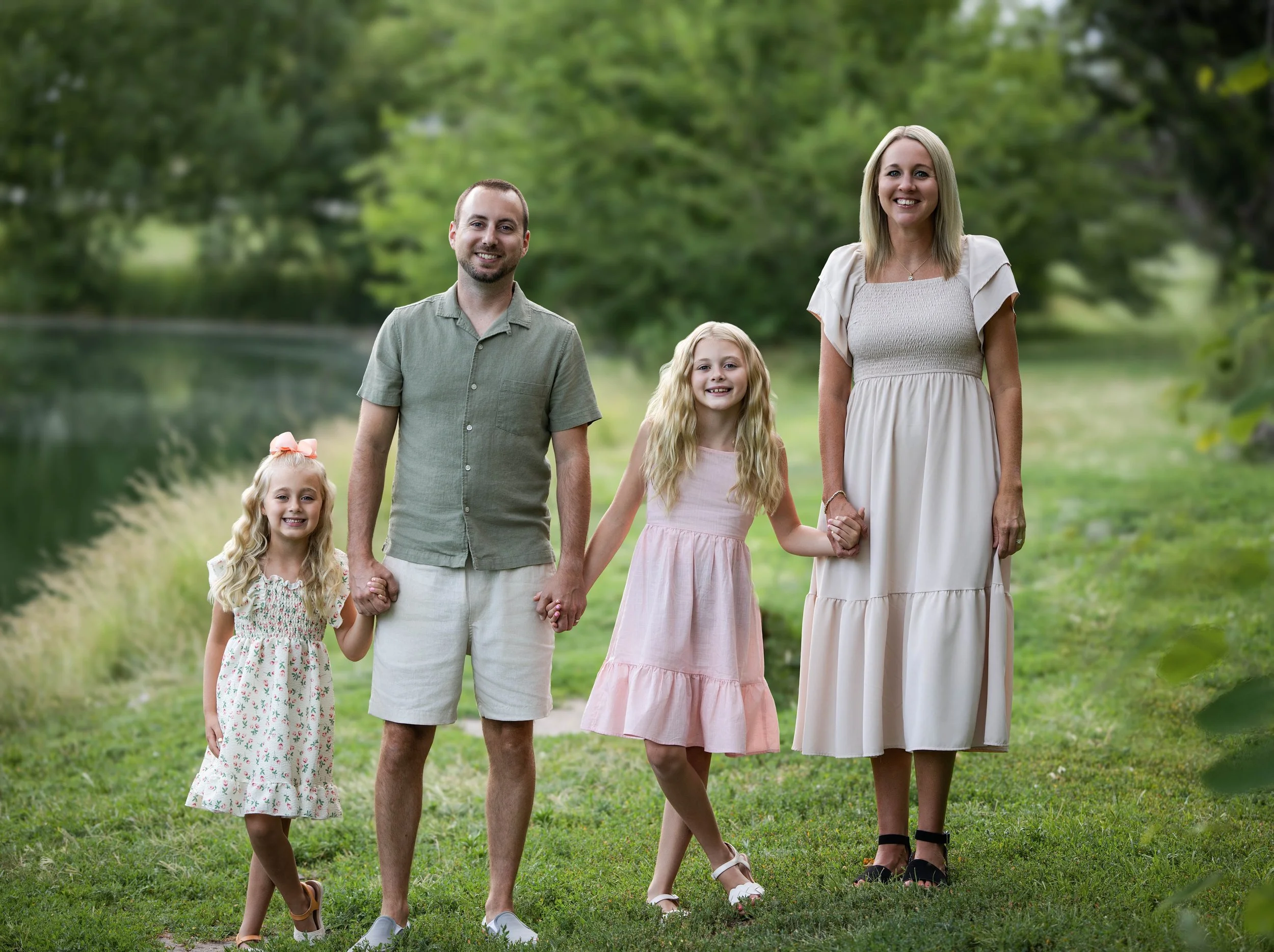 Family photography in Gretna and Omaha at golden hour
