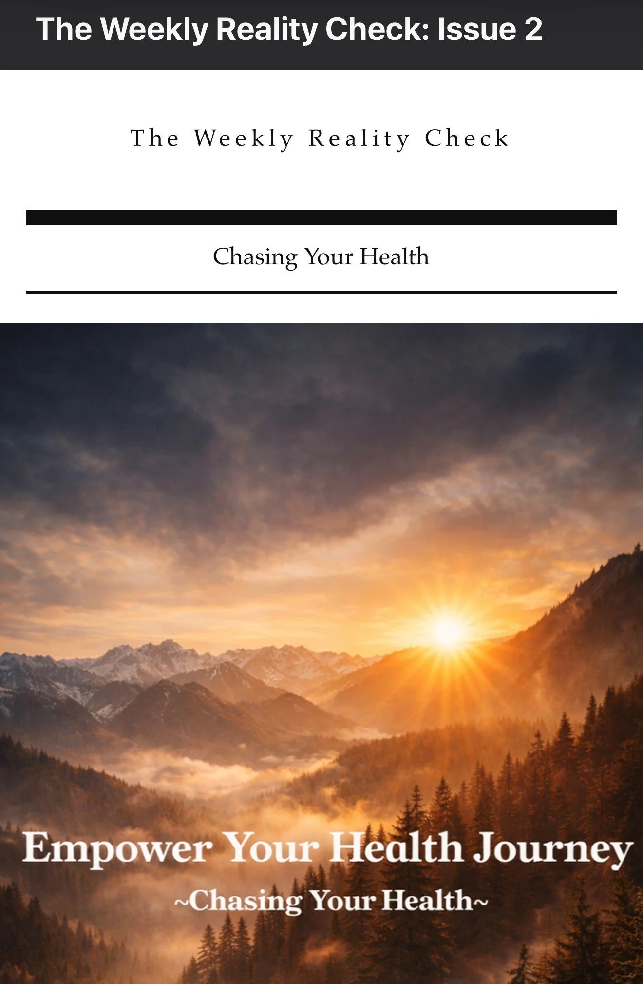 The Weekly Reality Check