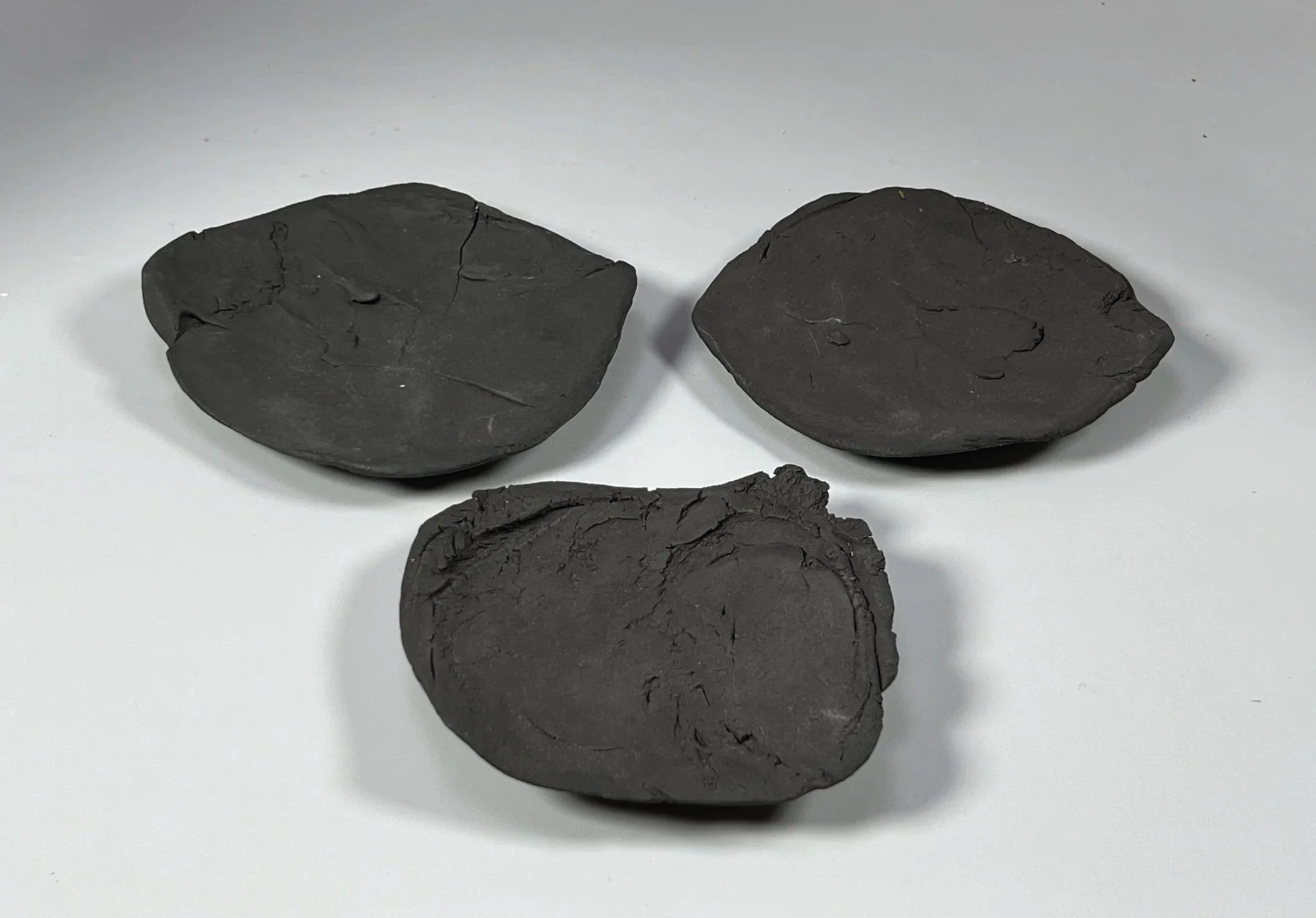 Three Plates  approximately 7" X 7"