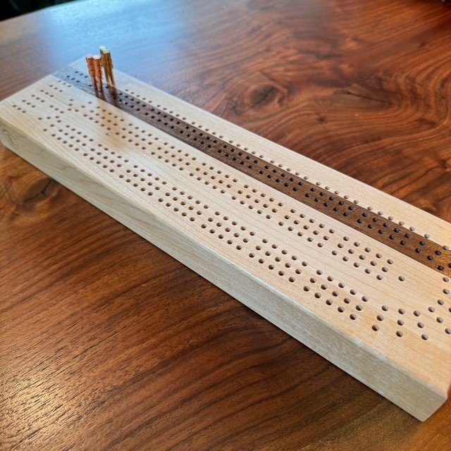Maple Cribbage Board