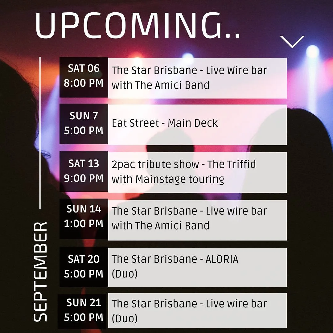&diams;️We&rsquo;re performing live sets at some of Brisbane&rsquo;s best venues 💃

Check out the dates above 🙌