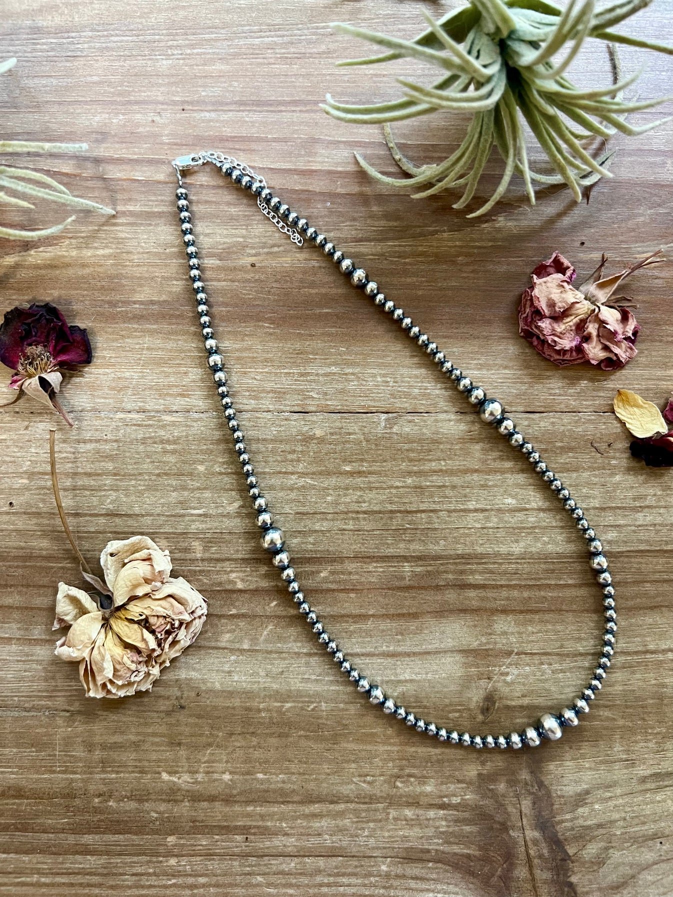 18" Graduated Sterling Silver Pearls
