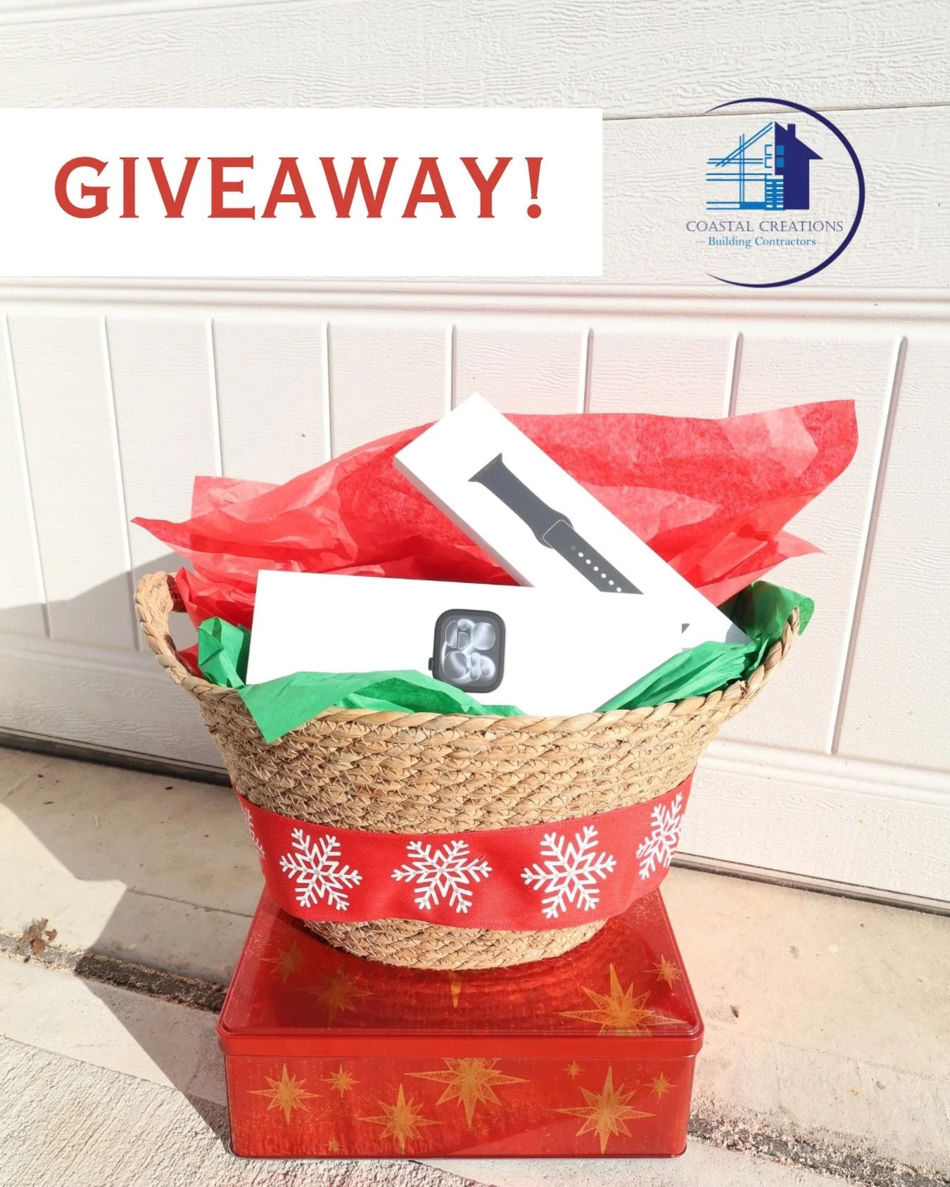 COASTAL CREATIONS CHRISTMAS GIVEAWAY!🎁

We&rsquo;re giving away an Apple Watch Series 11 42mm in jet black! Treat yourself this holiday season or surprise someone special.❤️ 

How to enter:
1️⃣ Follow @coastalcreationsllc 
2️⃣ Like this post 
3️⃣ Ta