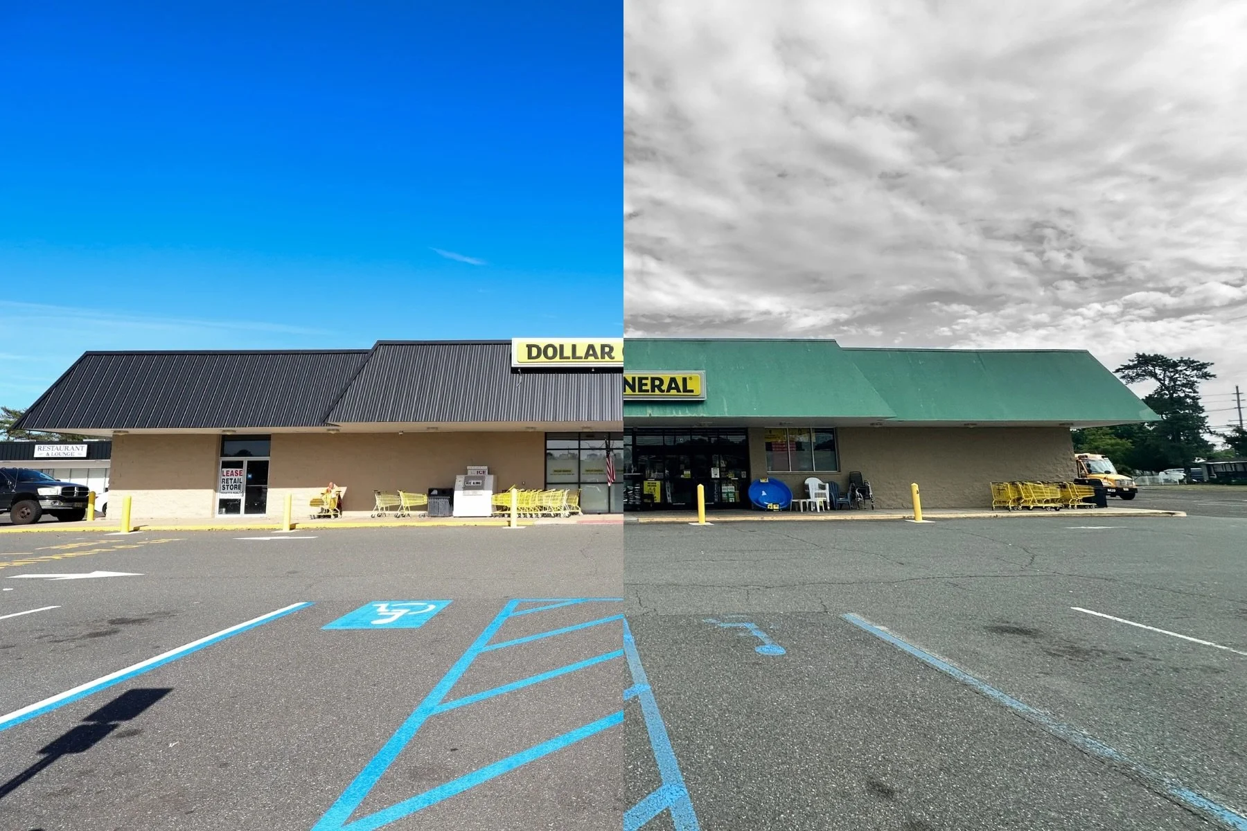 What a difference a roof can make😮&zwj;💨- we swapped out the outdated green panels for sleek black standing seam metal roofs. Built to last💪

#lakehurst #metalroofing #beforeandafter