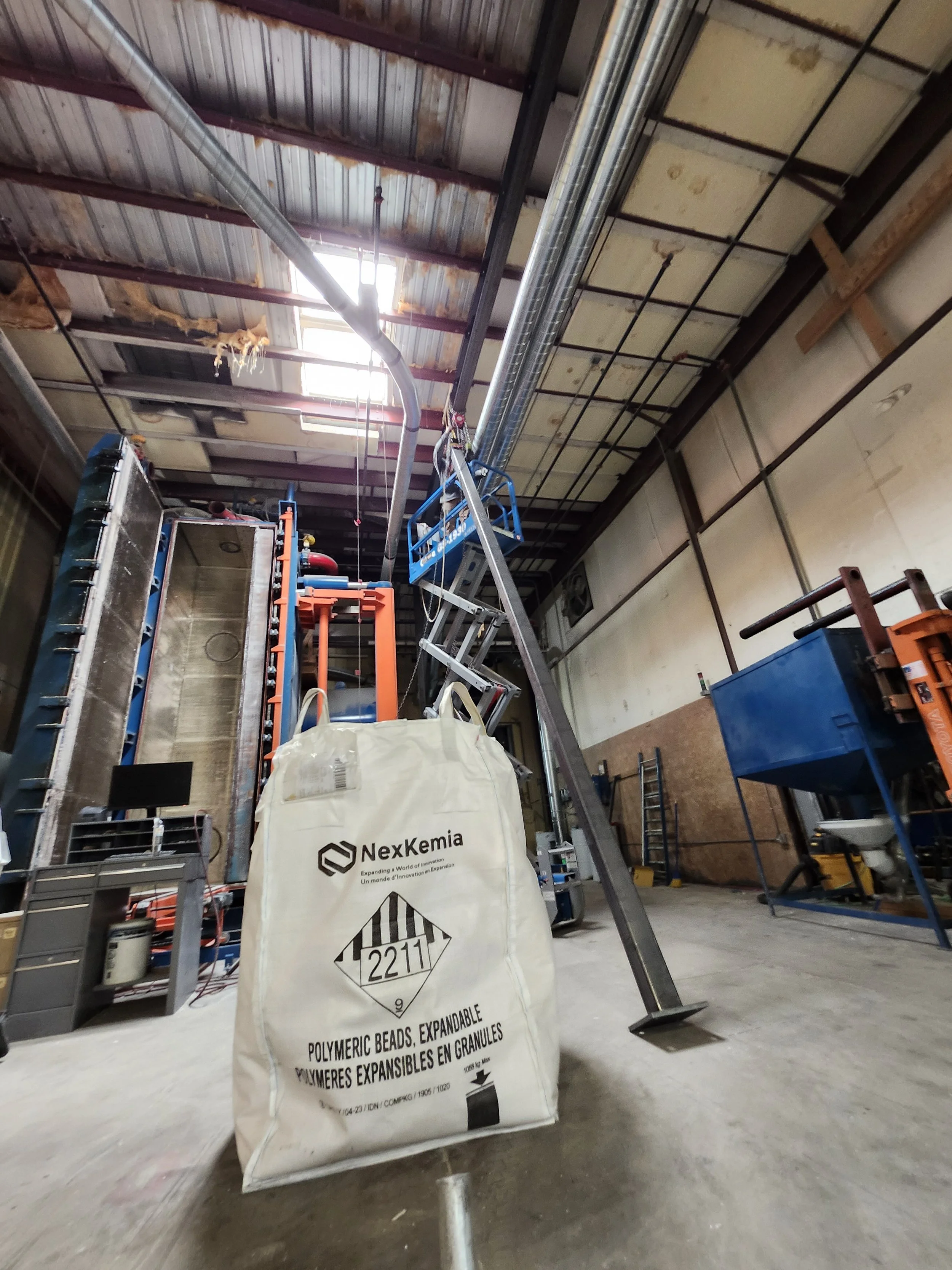 Adding structural columns to support an addition to a local factory