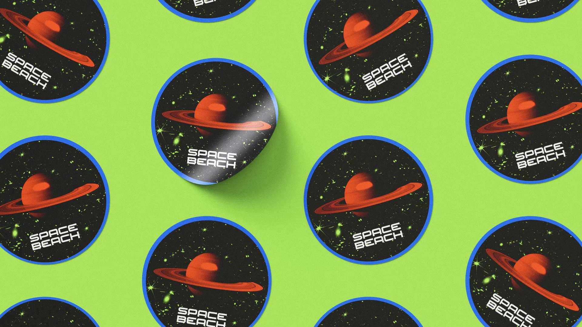 Space Beach Law Lab 2025 vinyl sticker designs by Michael Burk Studio