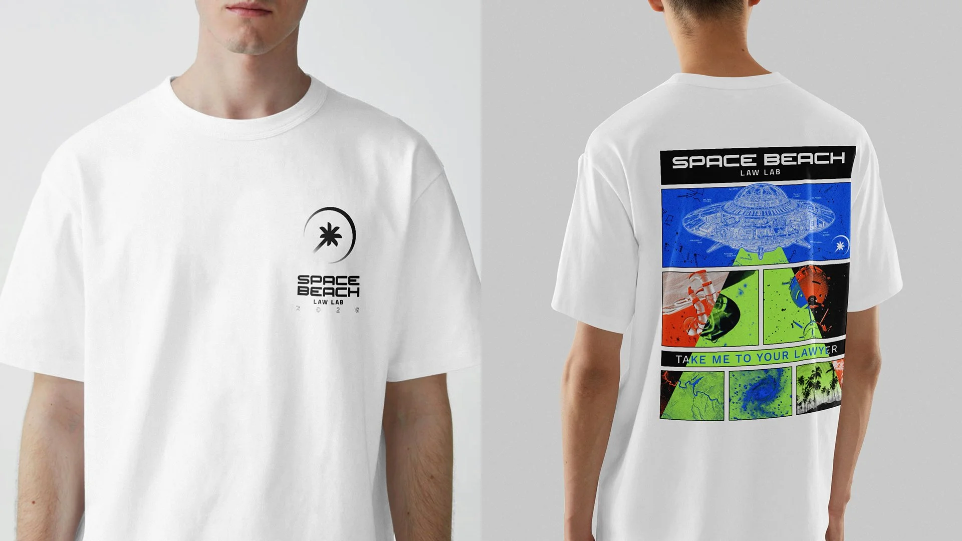 Space Beach Law Lab 2025 t-shirt designs by Michael Burk Studio