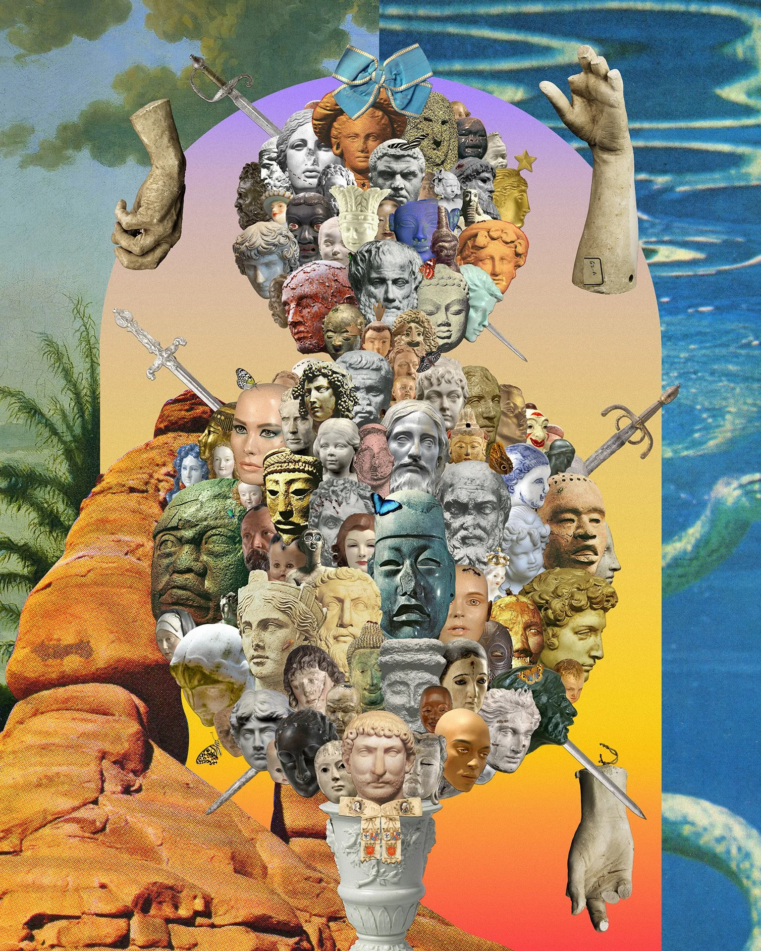 Mixed media digital collage by artist Michael Burk