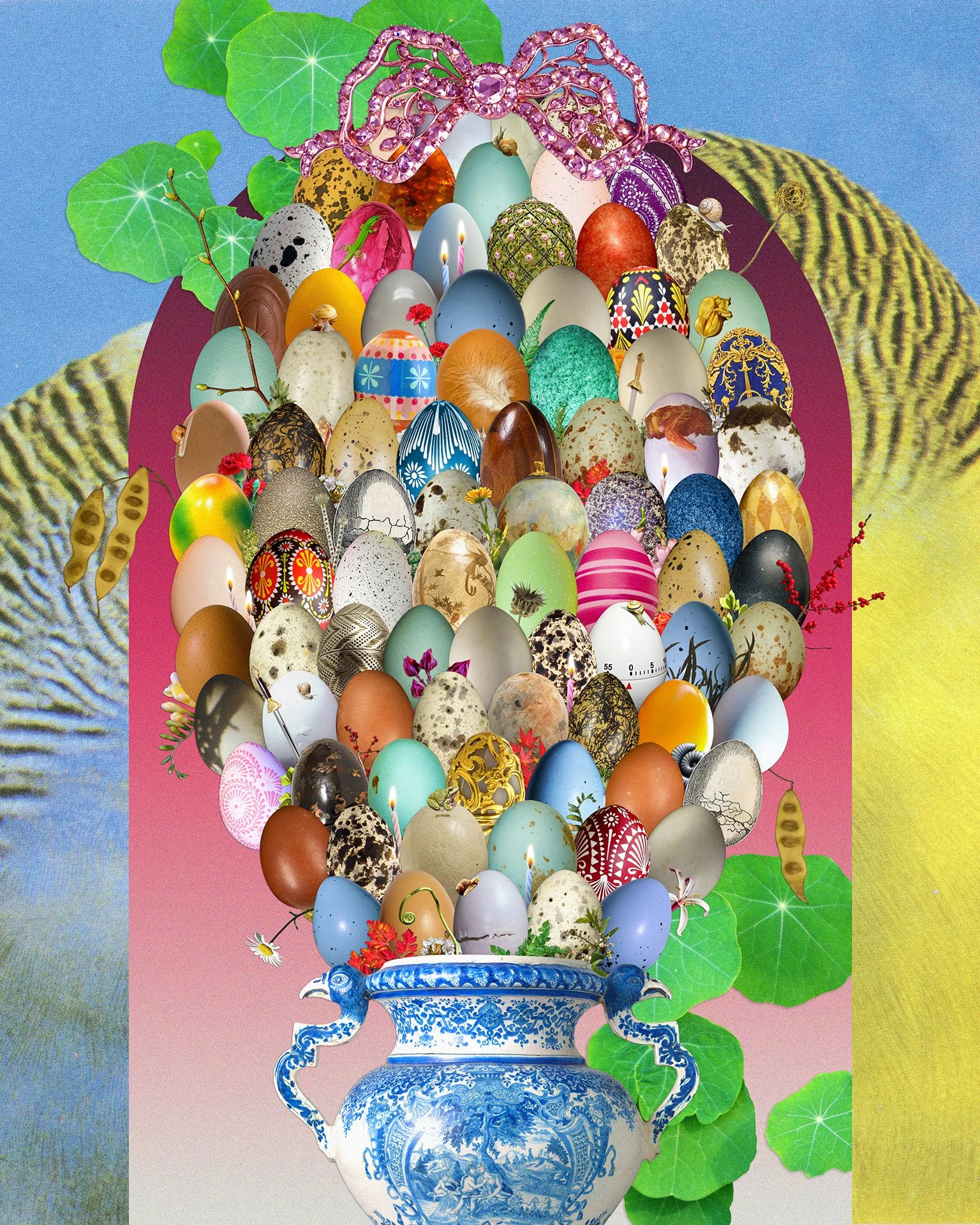 Mixed media digital collage by artist Michael Burk
