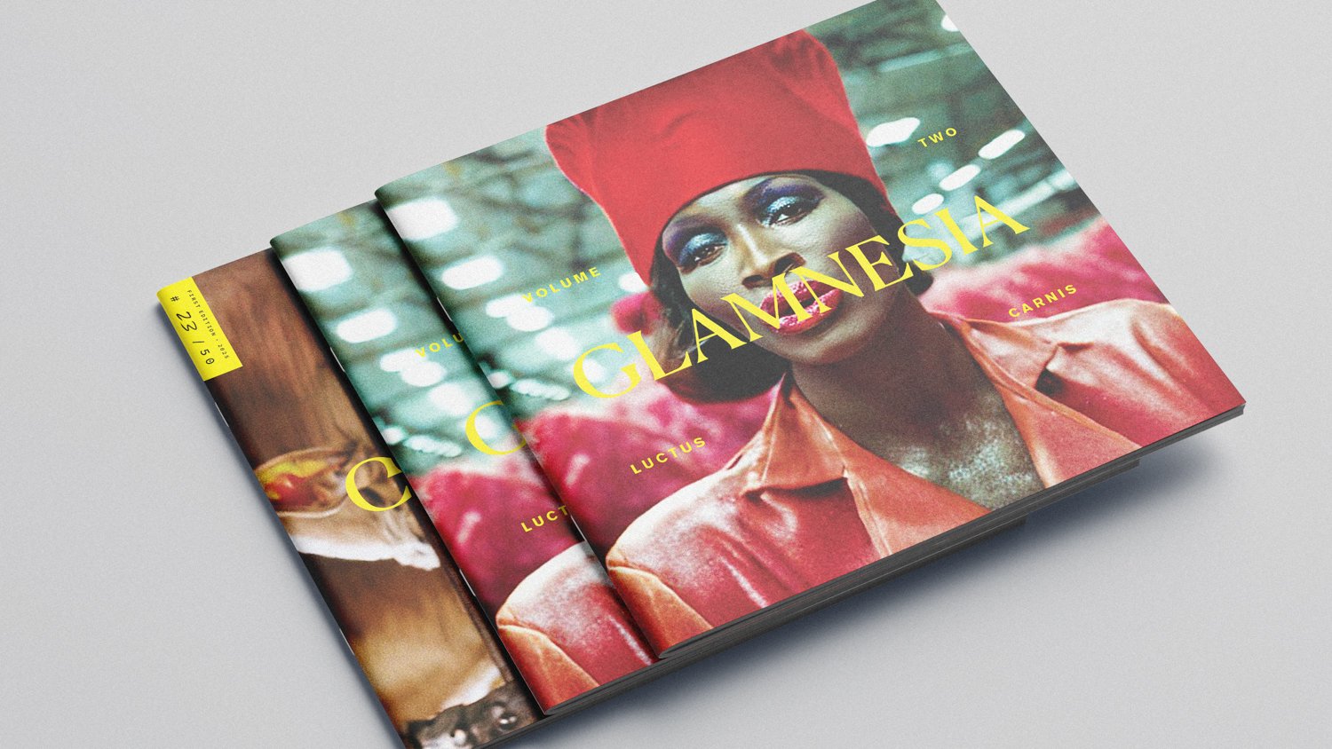 GLAMNESIA zine by Michael Burk Studio and artificial intelligence