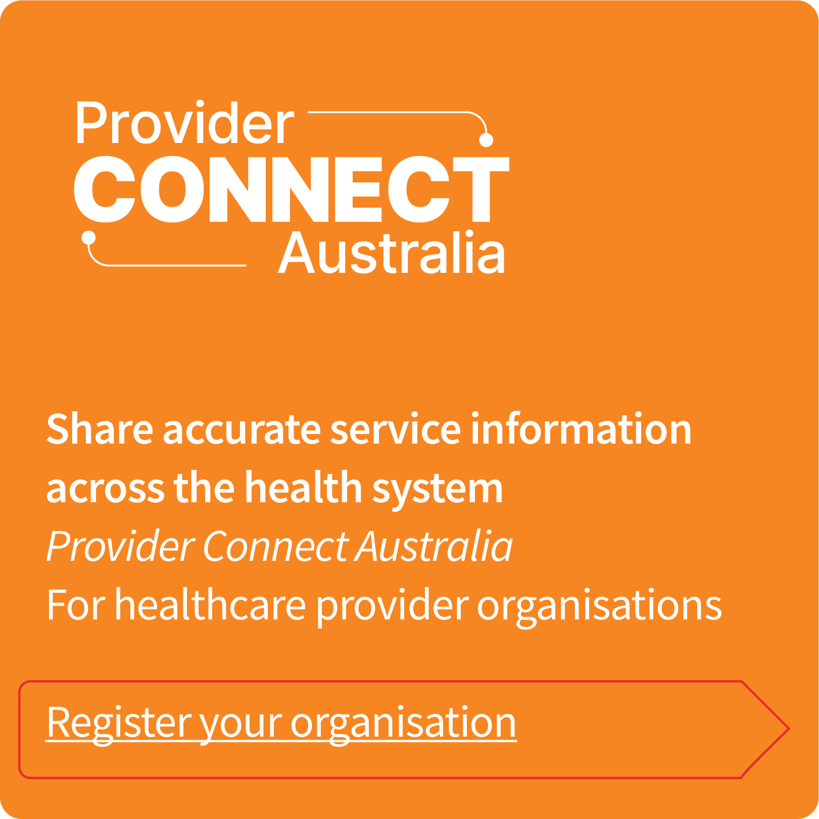 Provide Connect Australia Hub tile