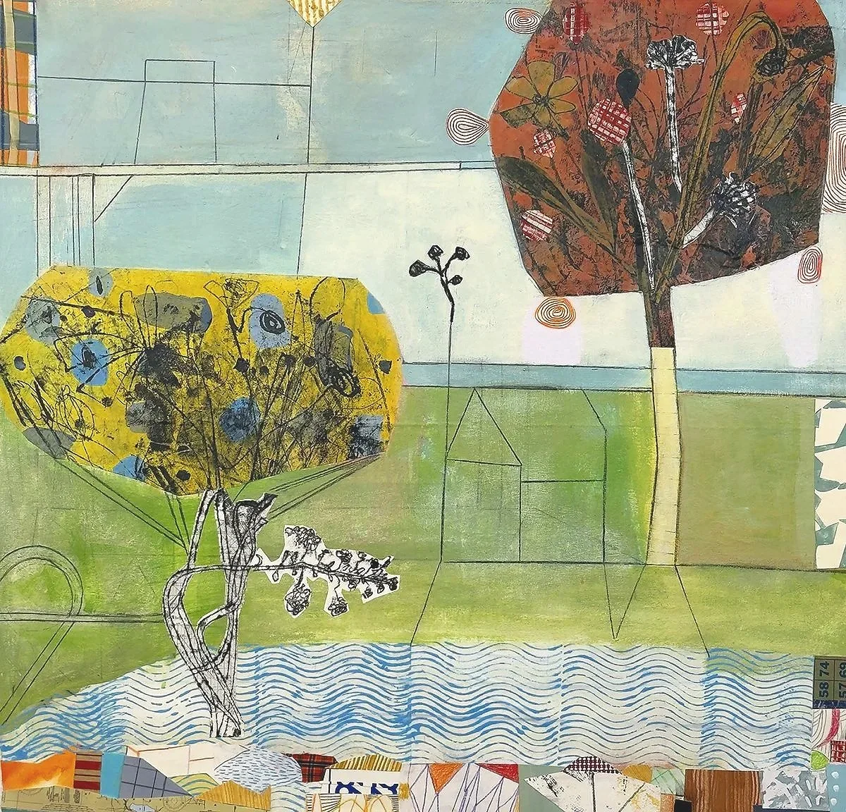Flooded Farm 2026
36" x 36" mixed media on canvas