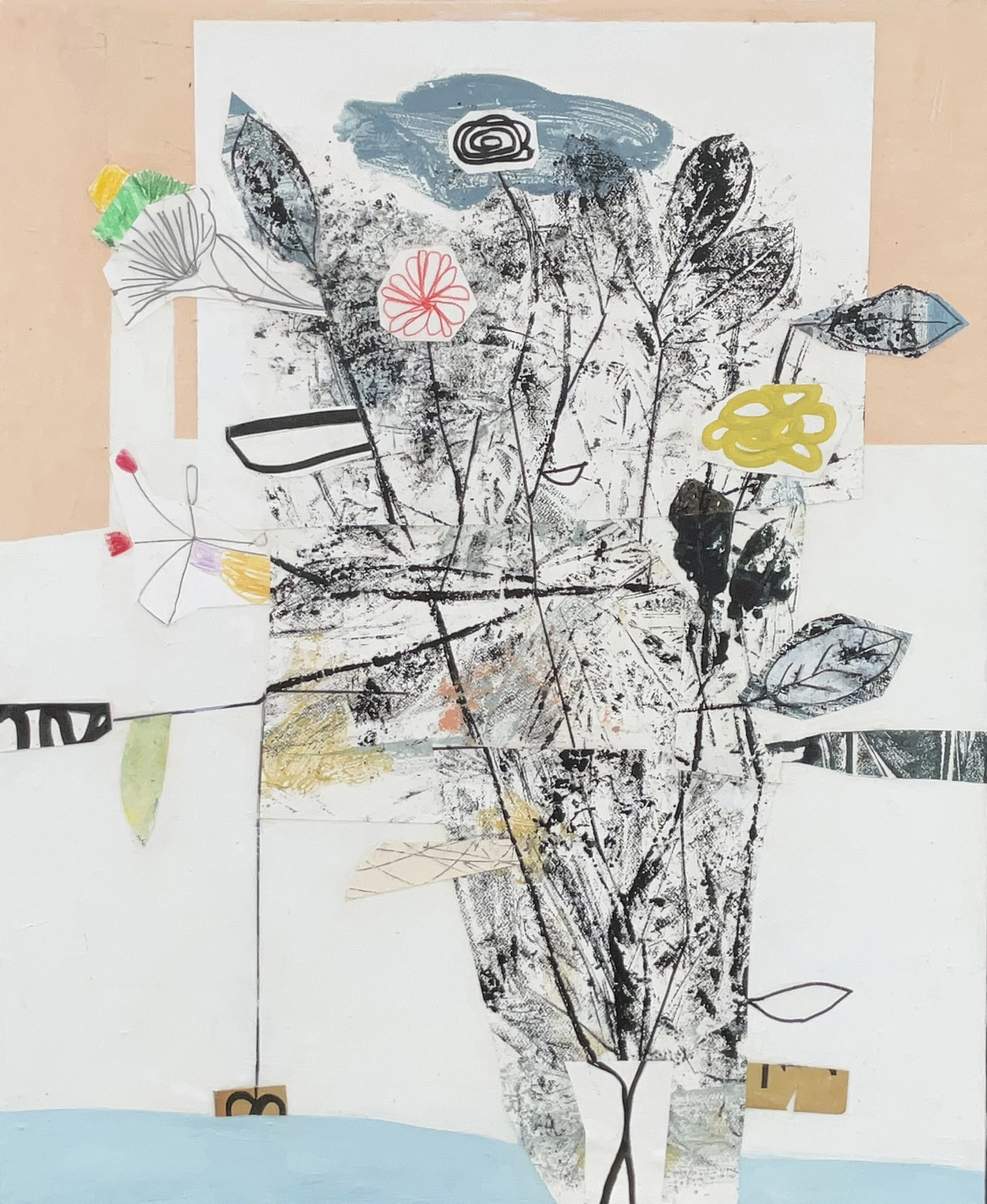 Bouquet  2024
24" x 30" mixed media on panel