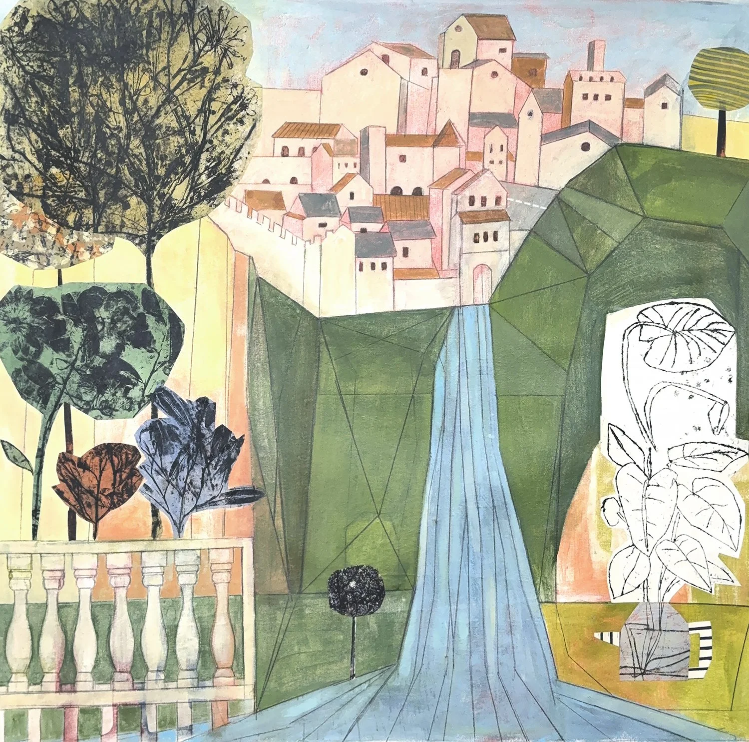 Flooded Grotto 2026 47" x 48" acrylic/mixed media on canvas