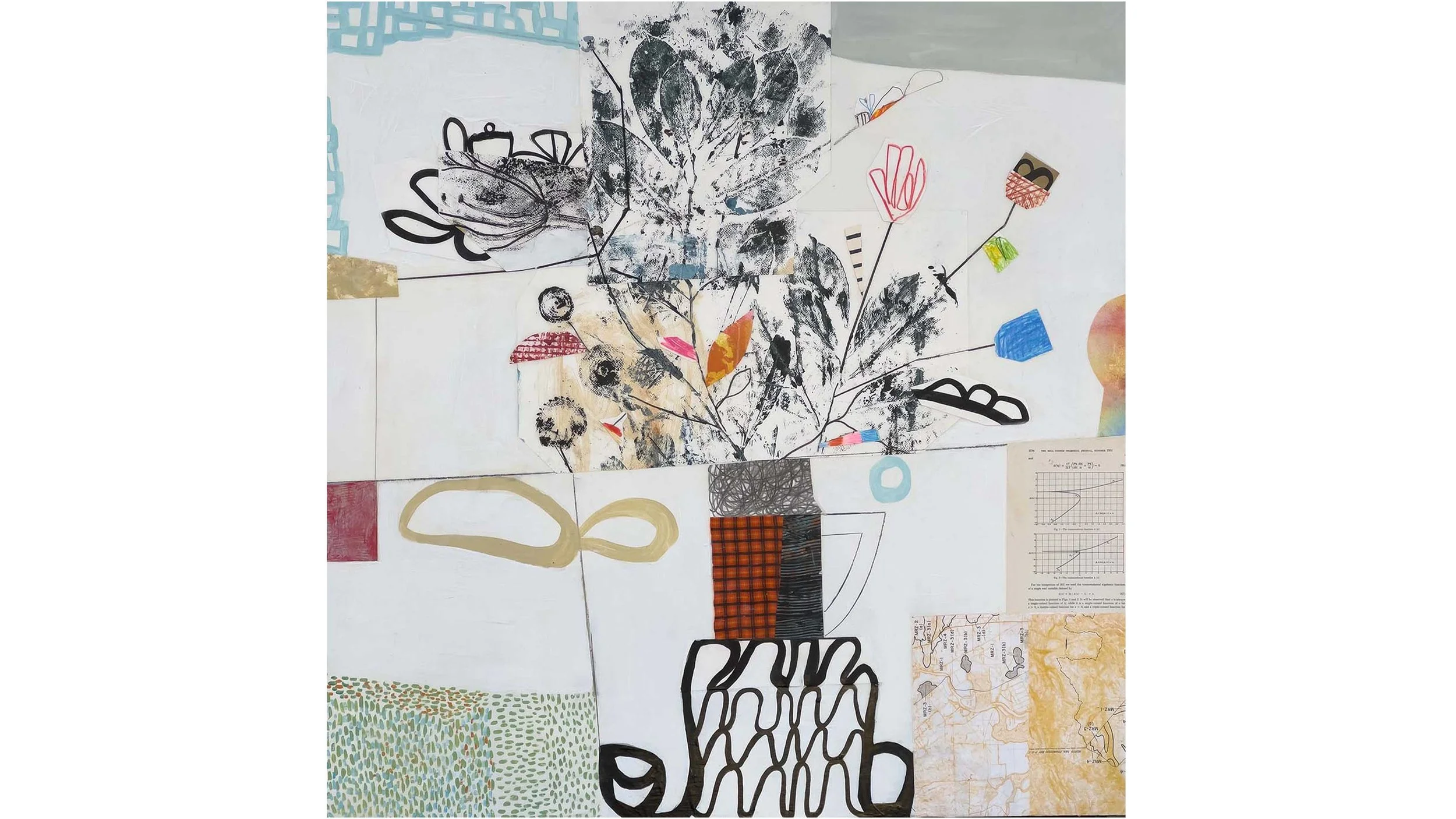 Flowers on a Wire Basket 2024
36" x 36" mixed media on panel