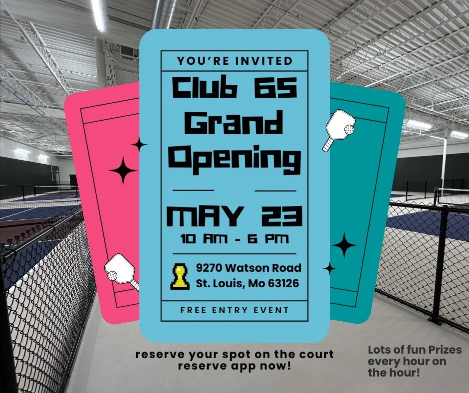 🚨🚨🚨🚨🚨!!!!RED ALERT!!!🚨🚨🚨🚨🚨🚨
YOU are invited to Club 65 Pickleball's Grand Opening.
We&rsquo;re officially opening the doors, and you&rsquo;re invited to be part of it.
Join us on May 23rd as we celebrate the Grand Opening of Club 65 Pickle