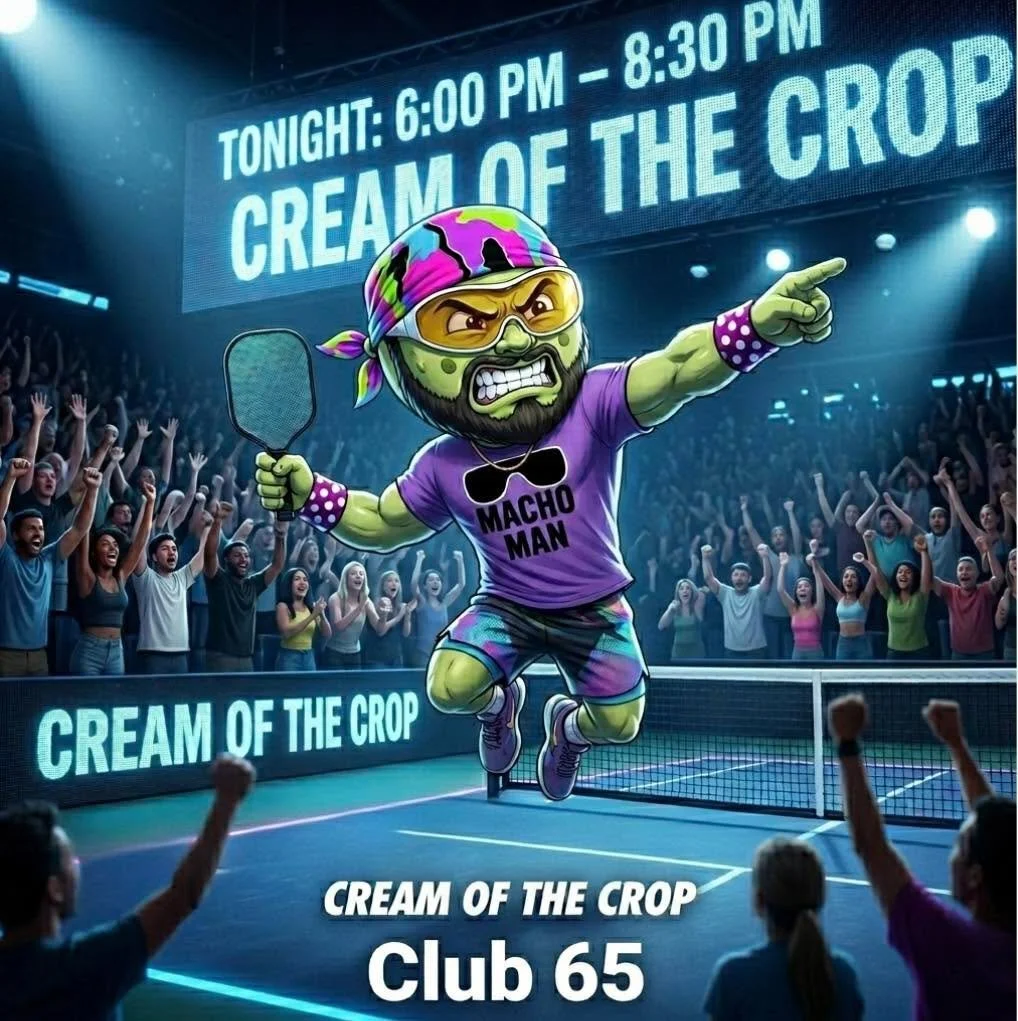 🏆 It&rsquo;s Cream of the Crop night at Club 65!

Tonight 6:00 PM &ndash; 8:30 PM | Our most popular competitive event is BACK where the best players come to battle it out on the court. Skill-matched games, high energy, and serious competition.

Thi