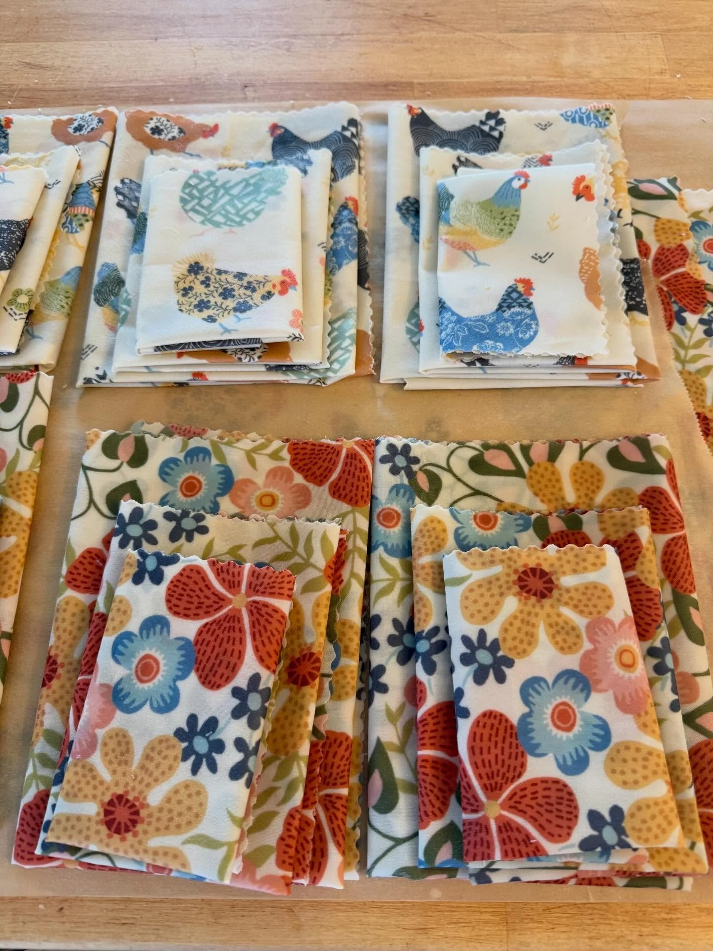 Working on some beeswax wraps 🐝