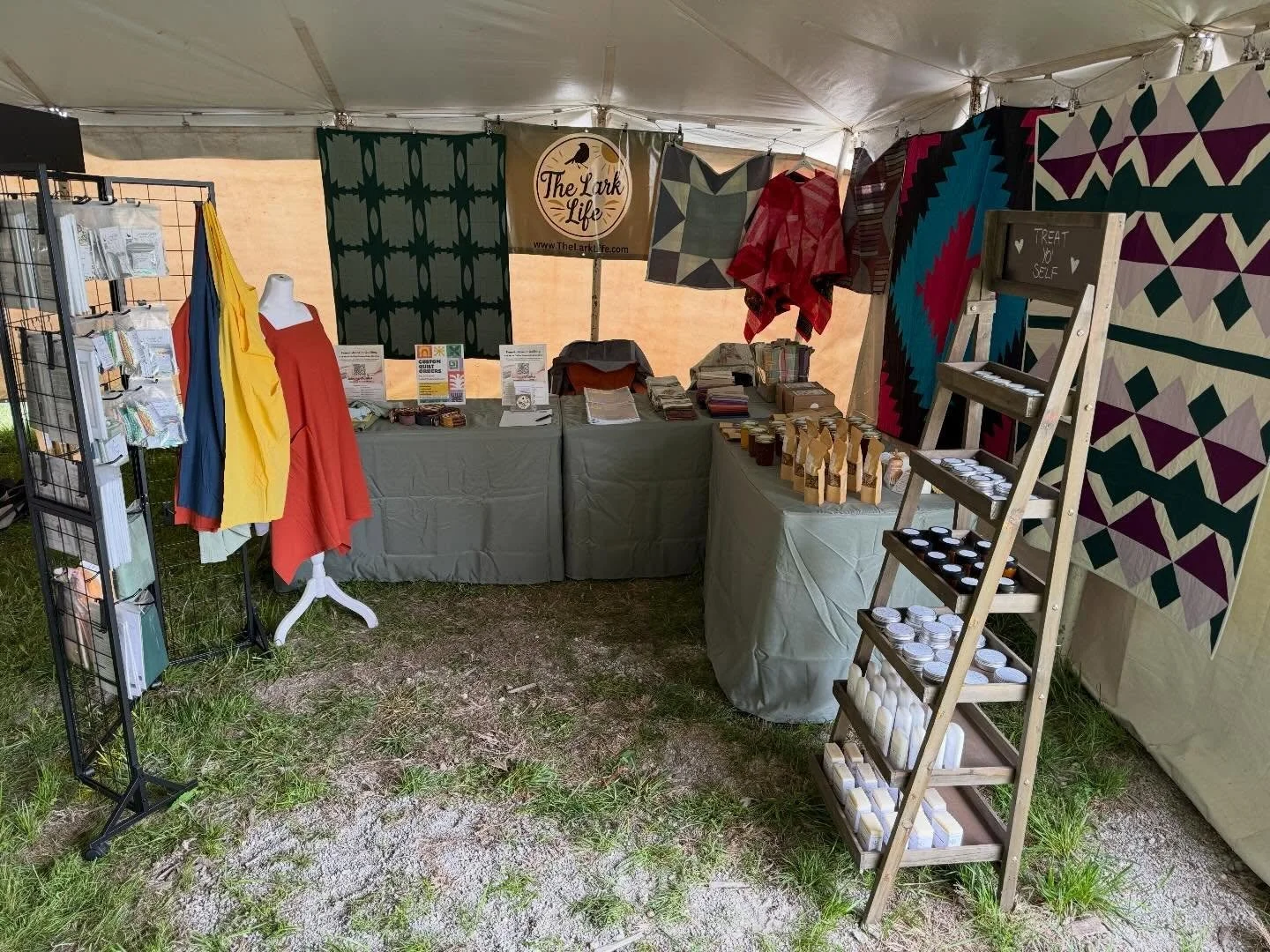 All set up and ready for a great day at the Baker Creek Spring Festival