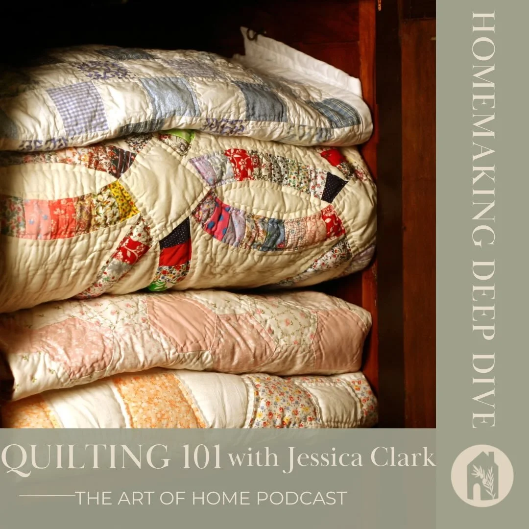I am so excited to share that I am on the latest episode of the Art of Home podcast. The host Allison Weeks and I have a conversation all about quilting. You can check out the episode at theartofhomepodcast.com or wherever you get your podcasts. @the