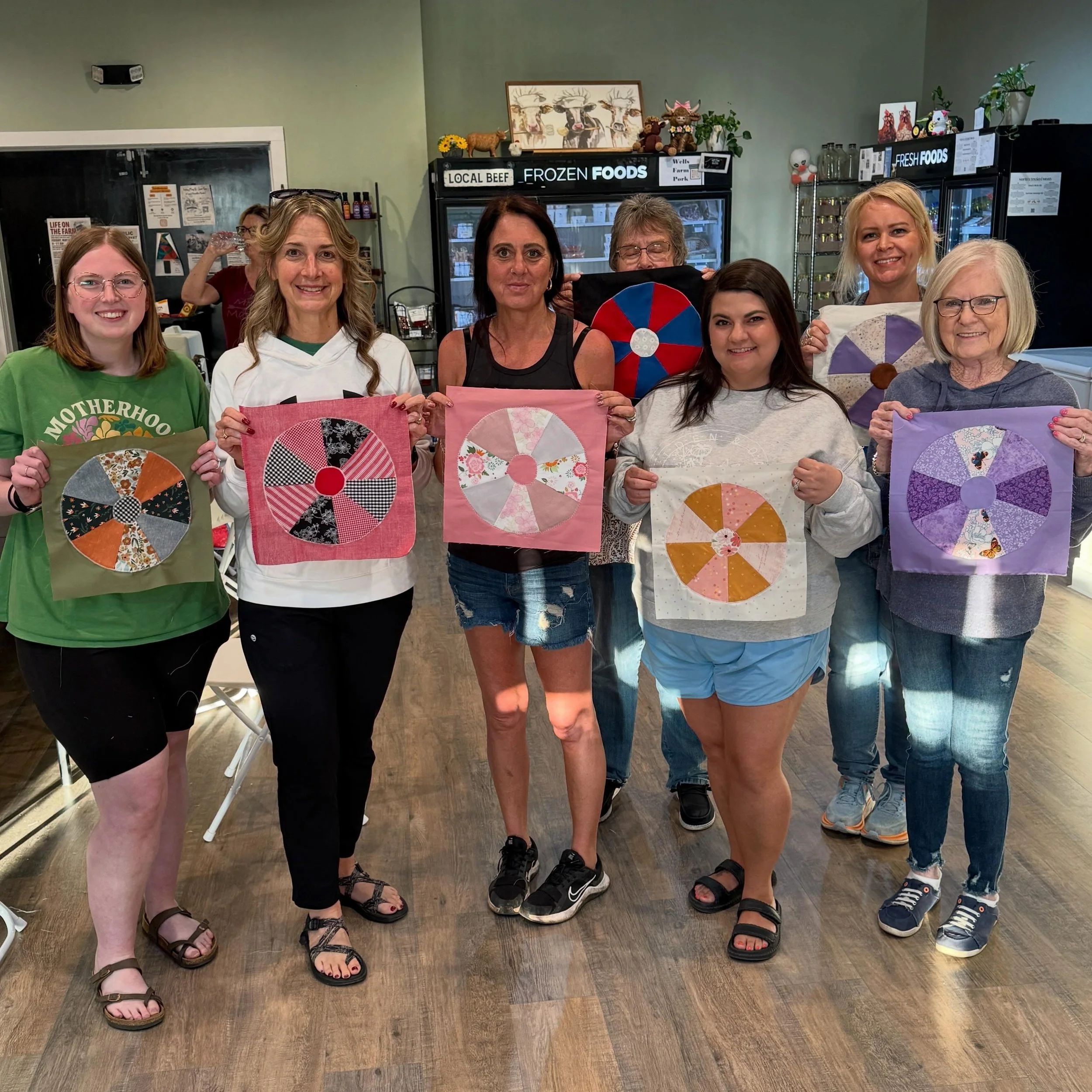We had another great night at our block of the month class @local_republicmarket Thanks to everyone who came out tonight. I always have so much fun at these classes. Check out my website for details on all the upcoming classes. Link in bio