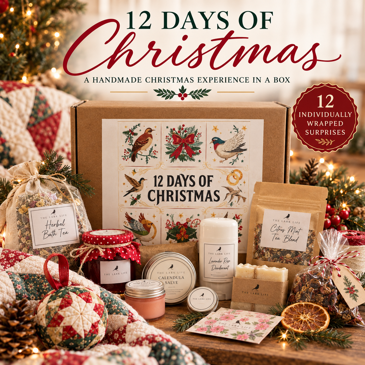 12 Days of Christmas Advent Box – A Handmade Celebration of Simple Joys
