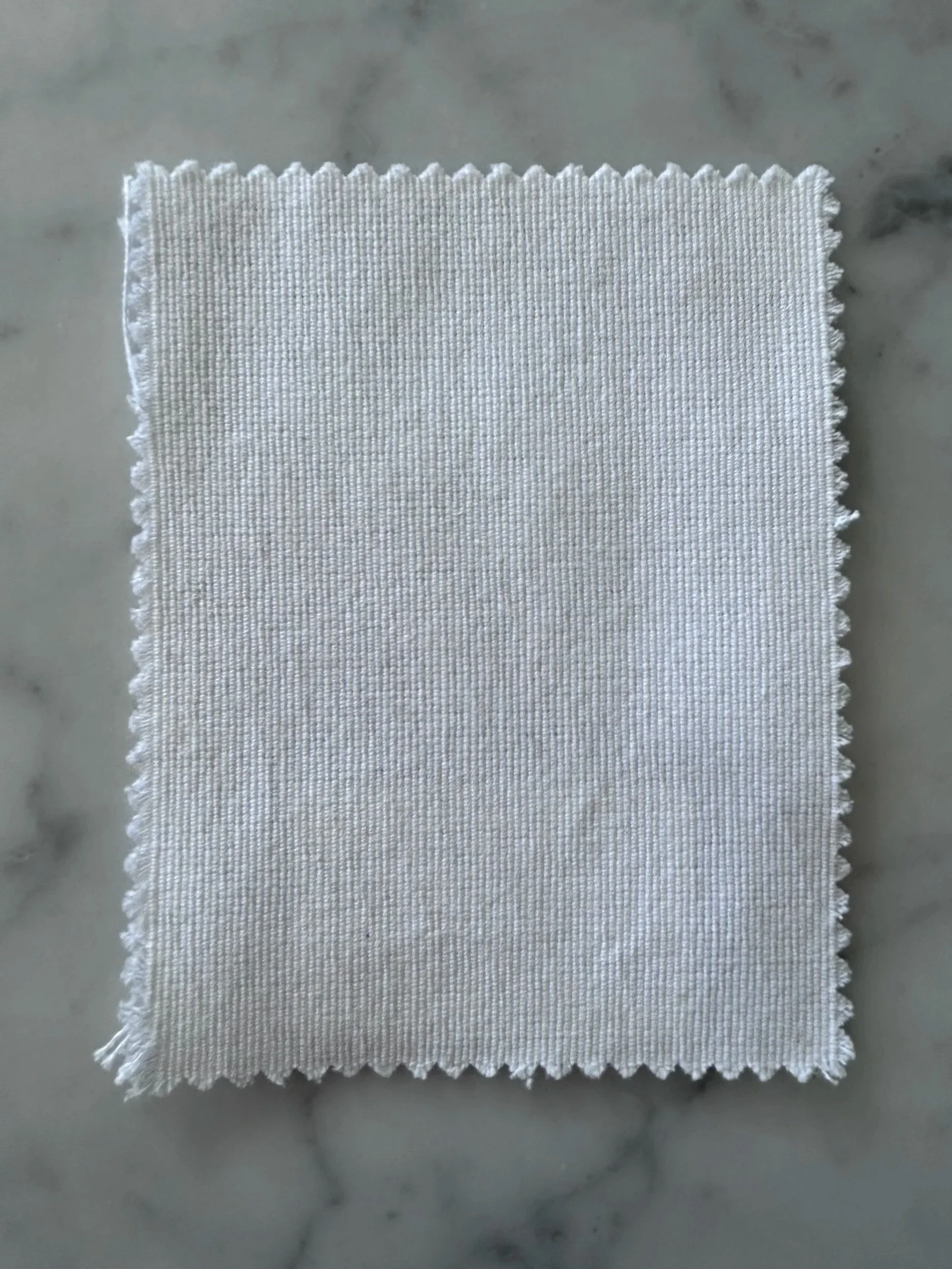 Aspen, White.  Certification: GOTS, the Global Organic Textile Standard.  Content: 100% organic cotton.  Directionality: Railroaded*.  Weight: 11 oz yd2 / 362 gm m2