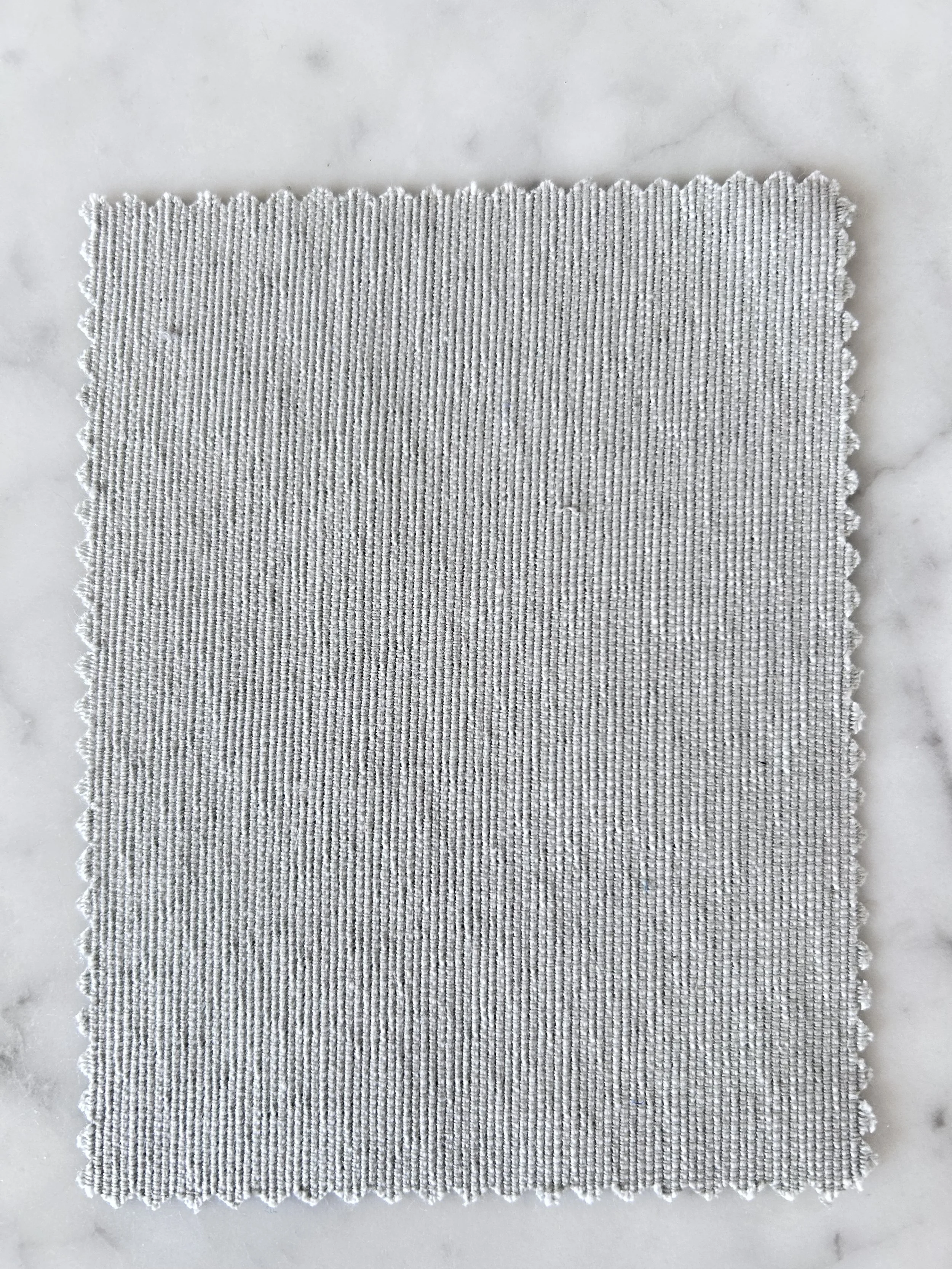 Aspen, Cloud. Certification: GOTS, the Global Organic Textile Standard.  Content: 100% organic cotton.  Directionality: Railroaded*.  Weight: 11 oz yd2 / 362 gm m2