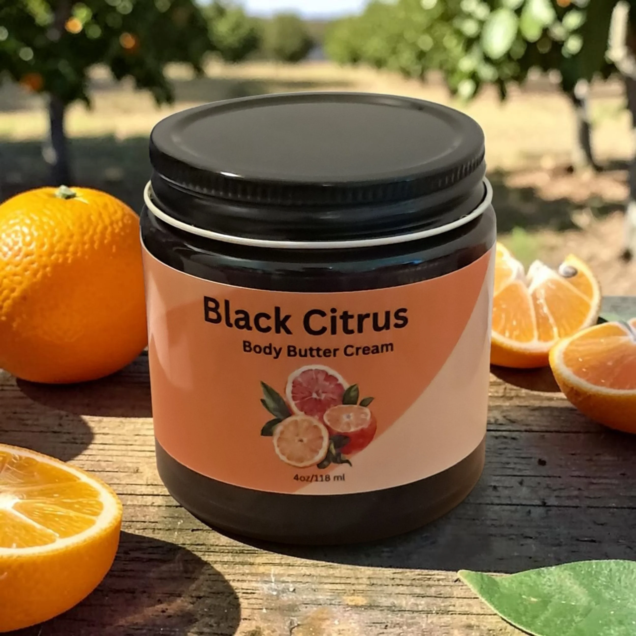 Black Citrus Body Butter Cream – 4 oz