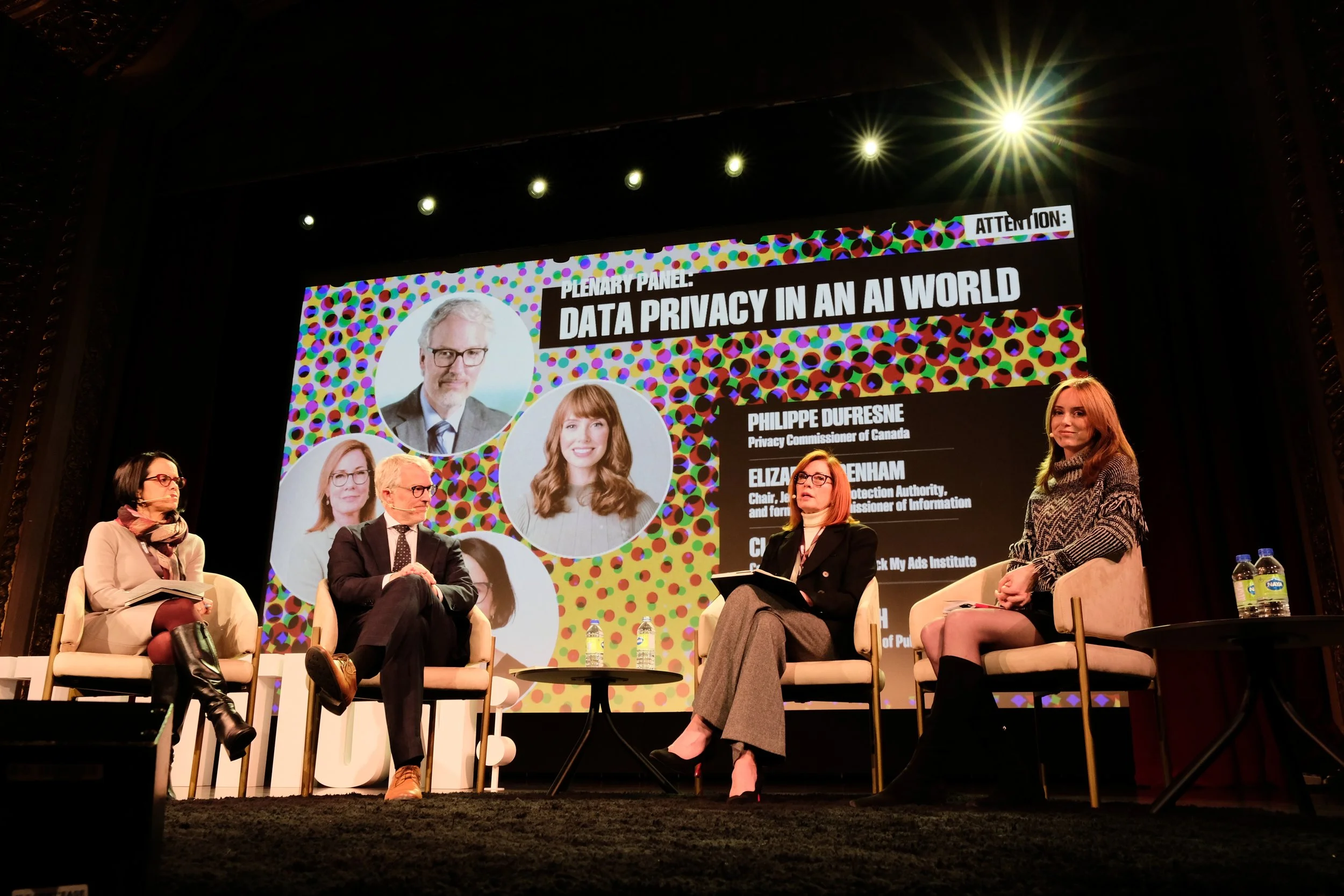 Claire Atkin, Co-Founder and CEO, Check My Ads Institute, glances at the audience during a panel on data privacy in an AI world.