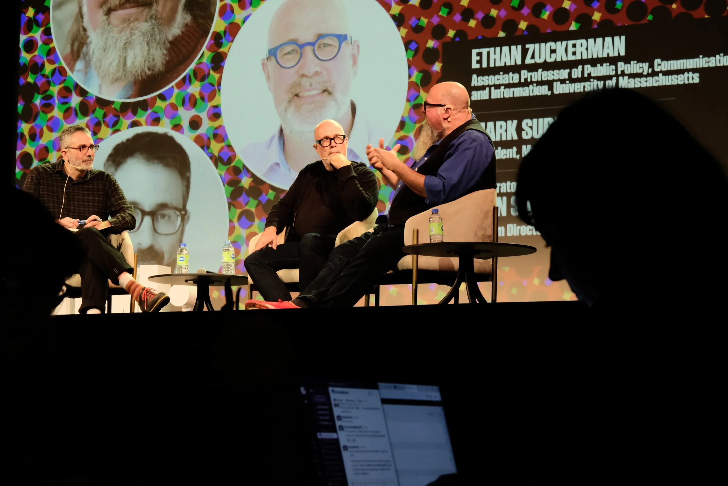 Ivan Sigal, Interim Director, Free Our Feeds and Mark Surman, President, Mozilla Foundation listen to Ethan Zuckerman
Associate Professor of Public Policy, Communication, and Information, University of Massachusetts.