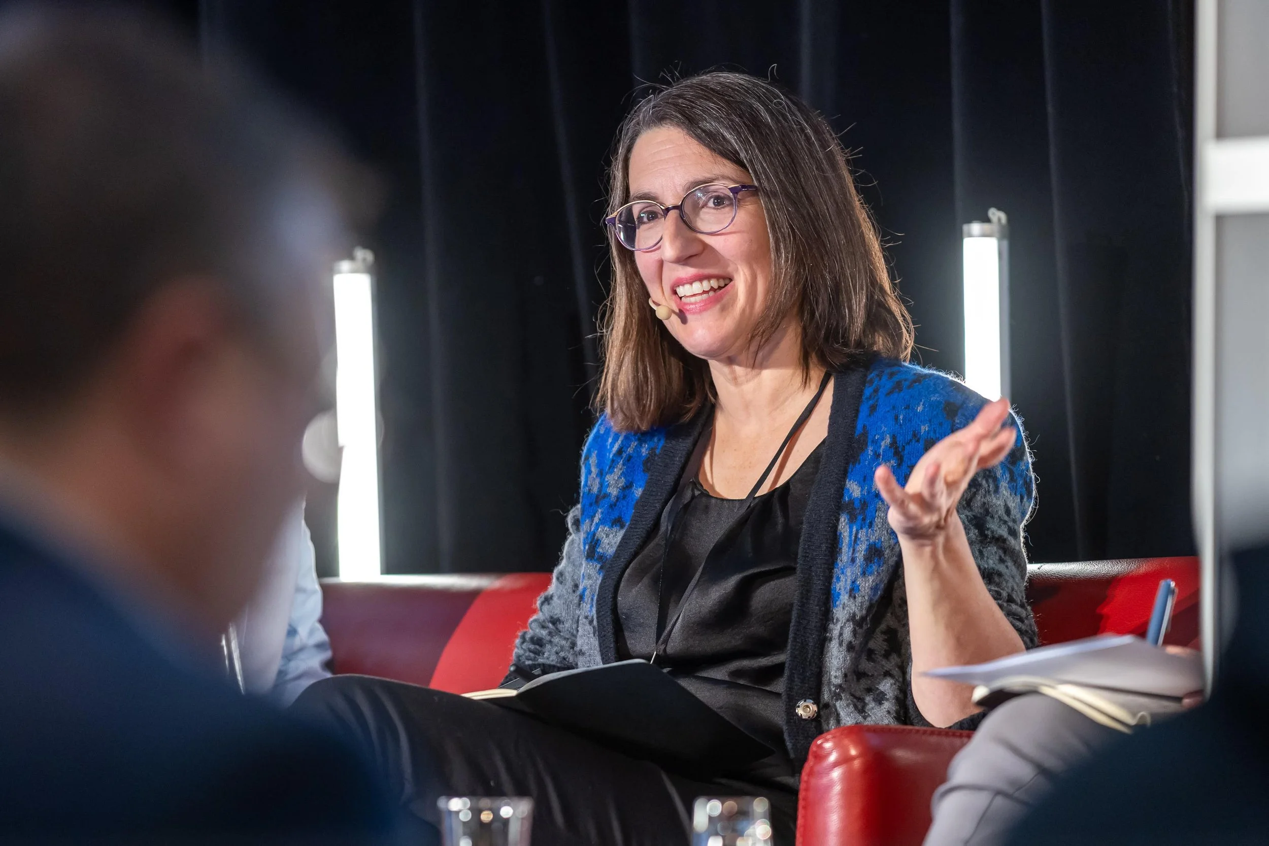 Colette Brin, Professor of Journalism and Media Studies at Laval University, fields questions during her panel talk