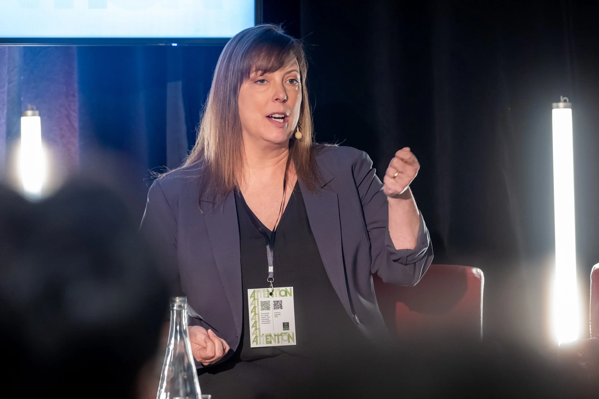 Rebekah Tromble, Director of the Institute for Data, Democracy Politics, drives home a point 