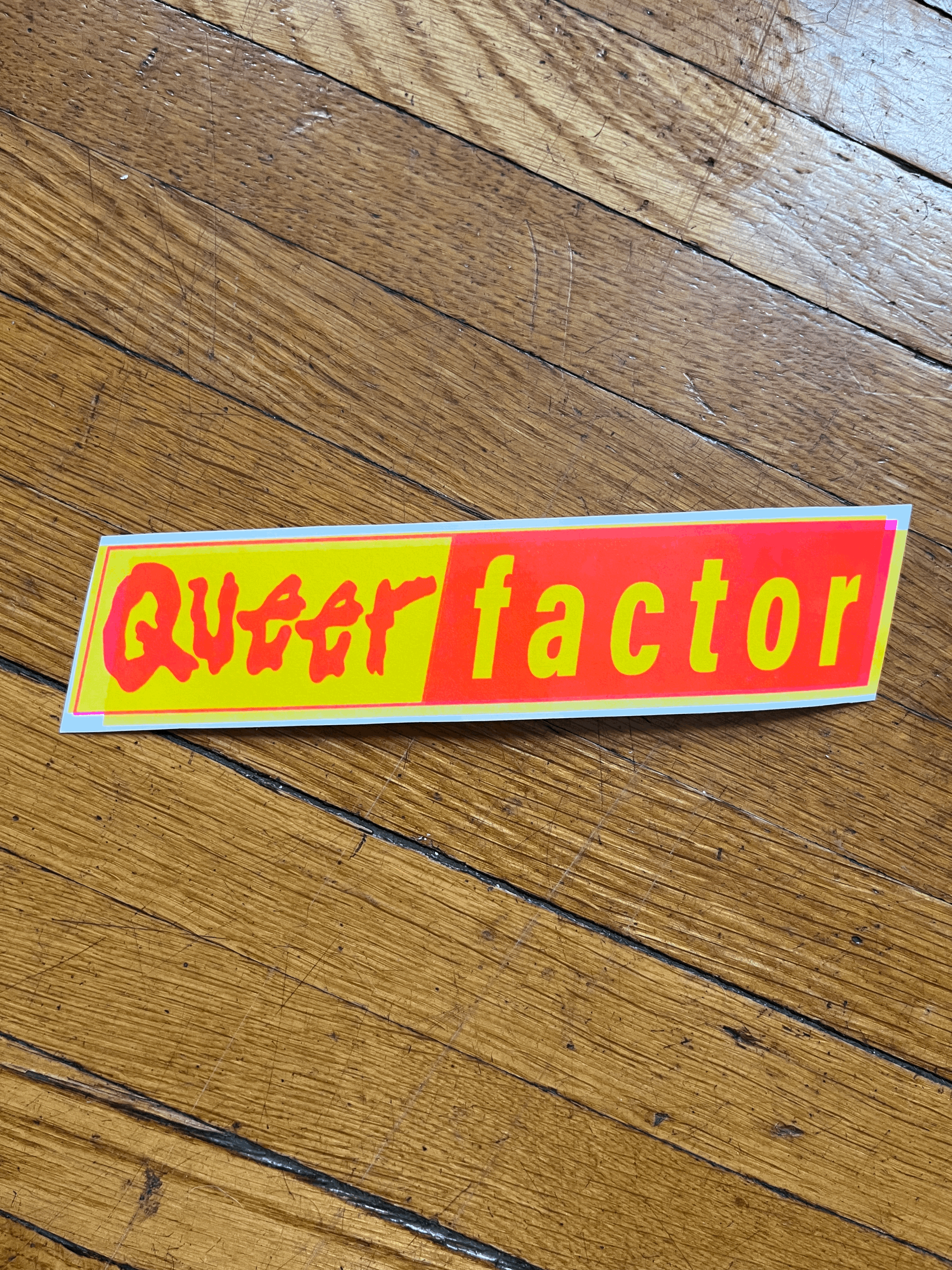 Queer Factor Risograph Sticker