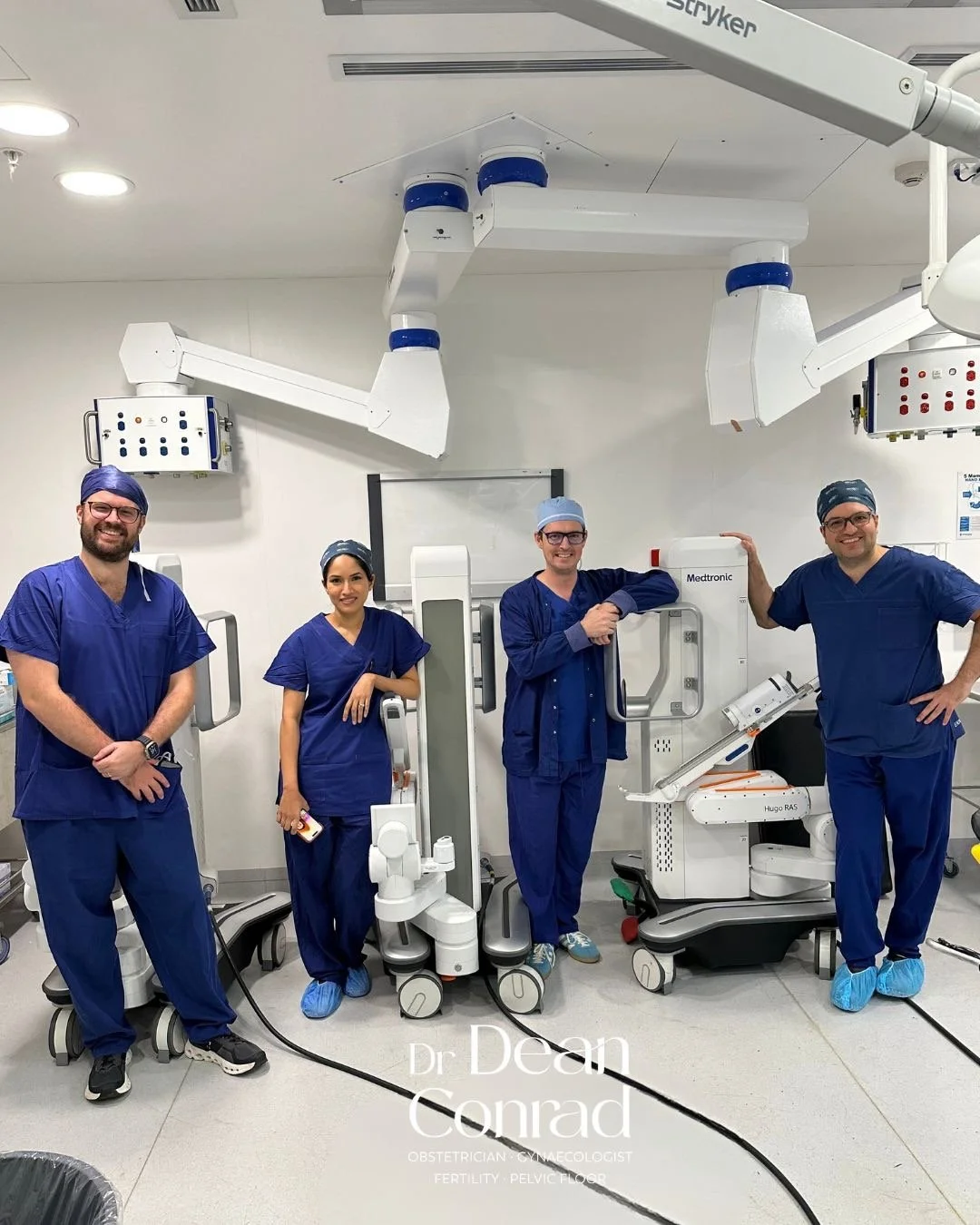 Had the pleasure of hosting Dr Matt Smith from Brisbane as an observer recently, where we tackled a complex case of severe endometriosis with hysterectomy using the Hugo RAS platform.

A real highlight was using the new ICG fluorescence technology wi